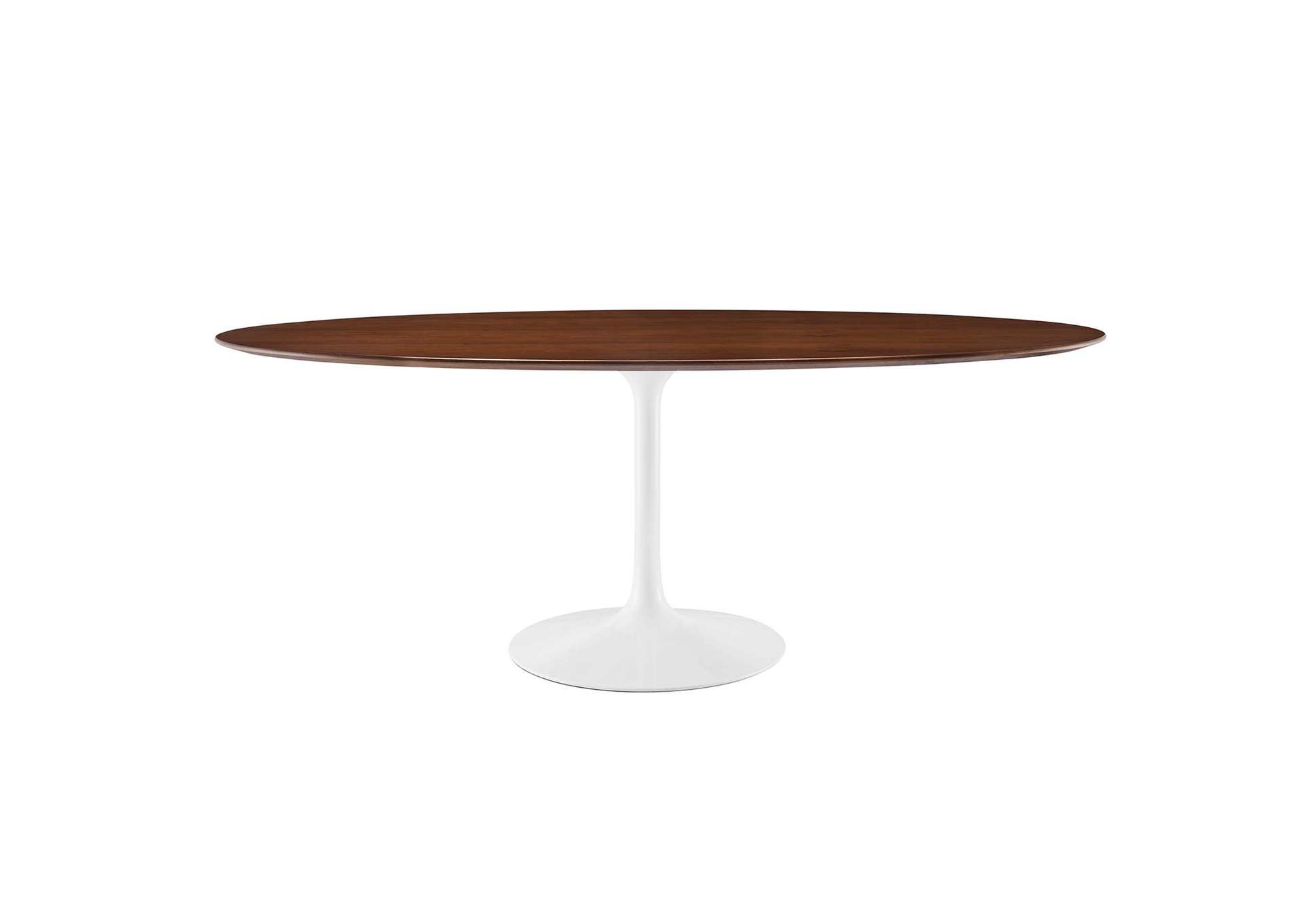 Walnut Lippa 78" Oval Wood Dining Table,Modway