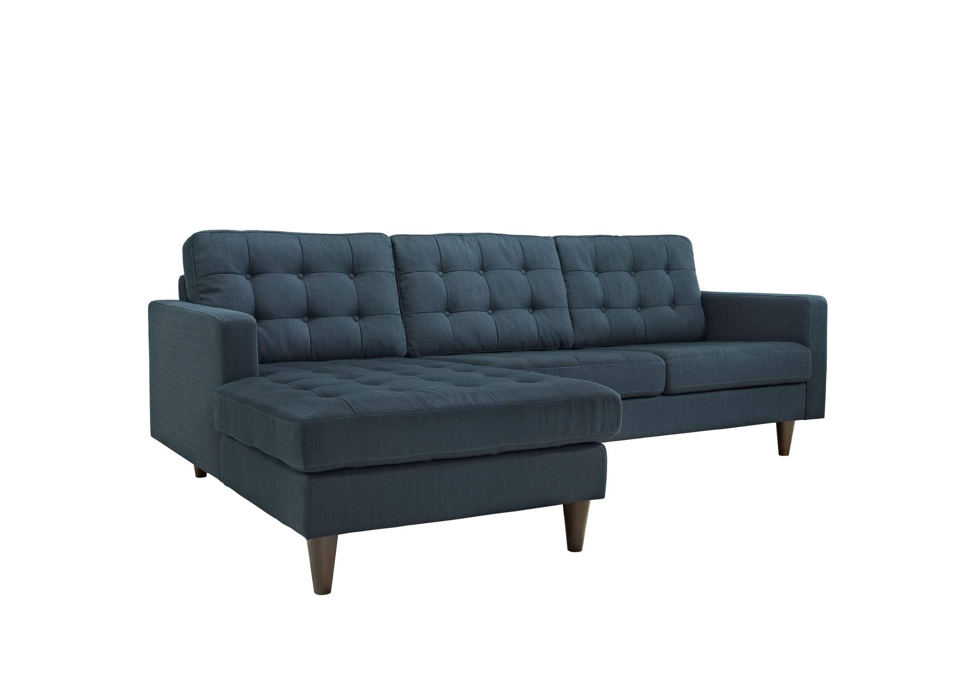 Azure Empress Left-Facing Upholstered Fabric Sectional Sofa,Modway