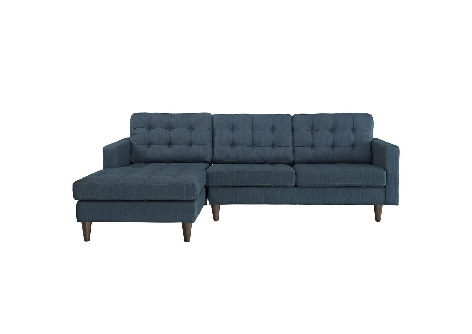 Azure Empress Left-Facing Upholstered Fabric Sectional Sofa,Modway