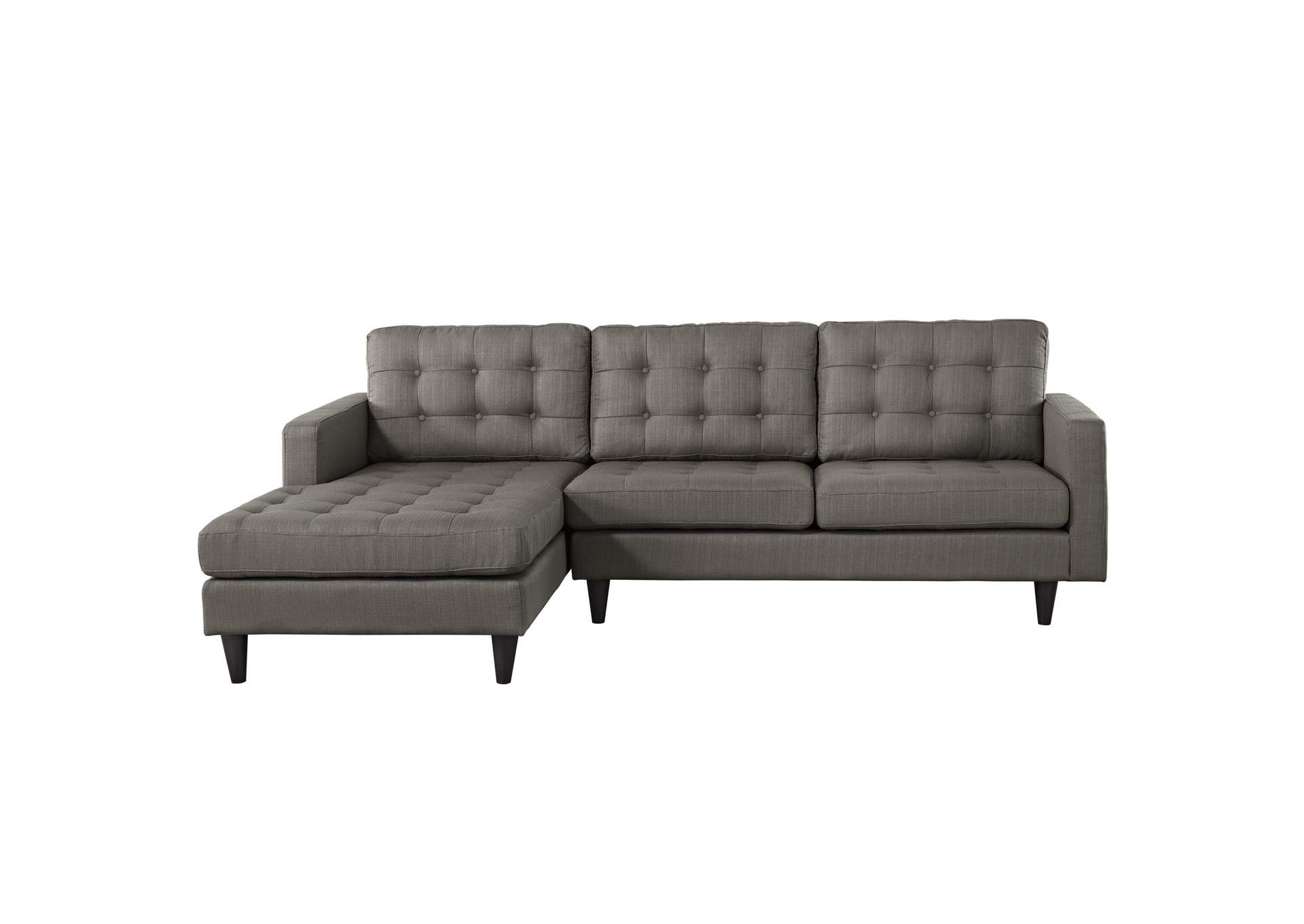 Granite Empress Left-Facing Upholstered Fabric Sectional Sofa,Modway