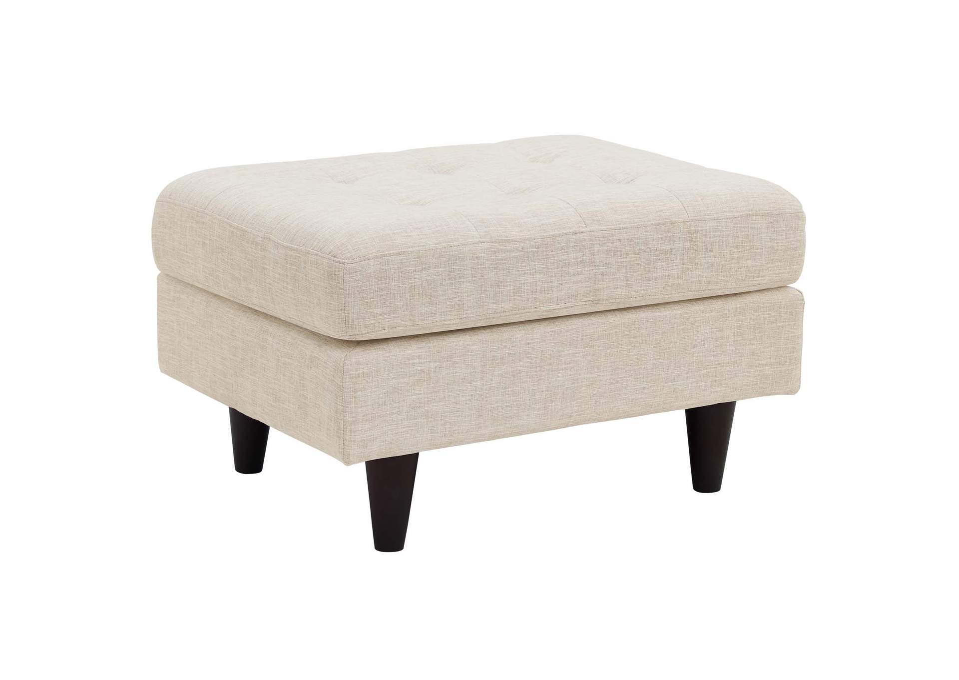 Beige Empress Upholstered Fabric Ottoman,Modway