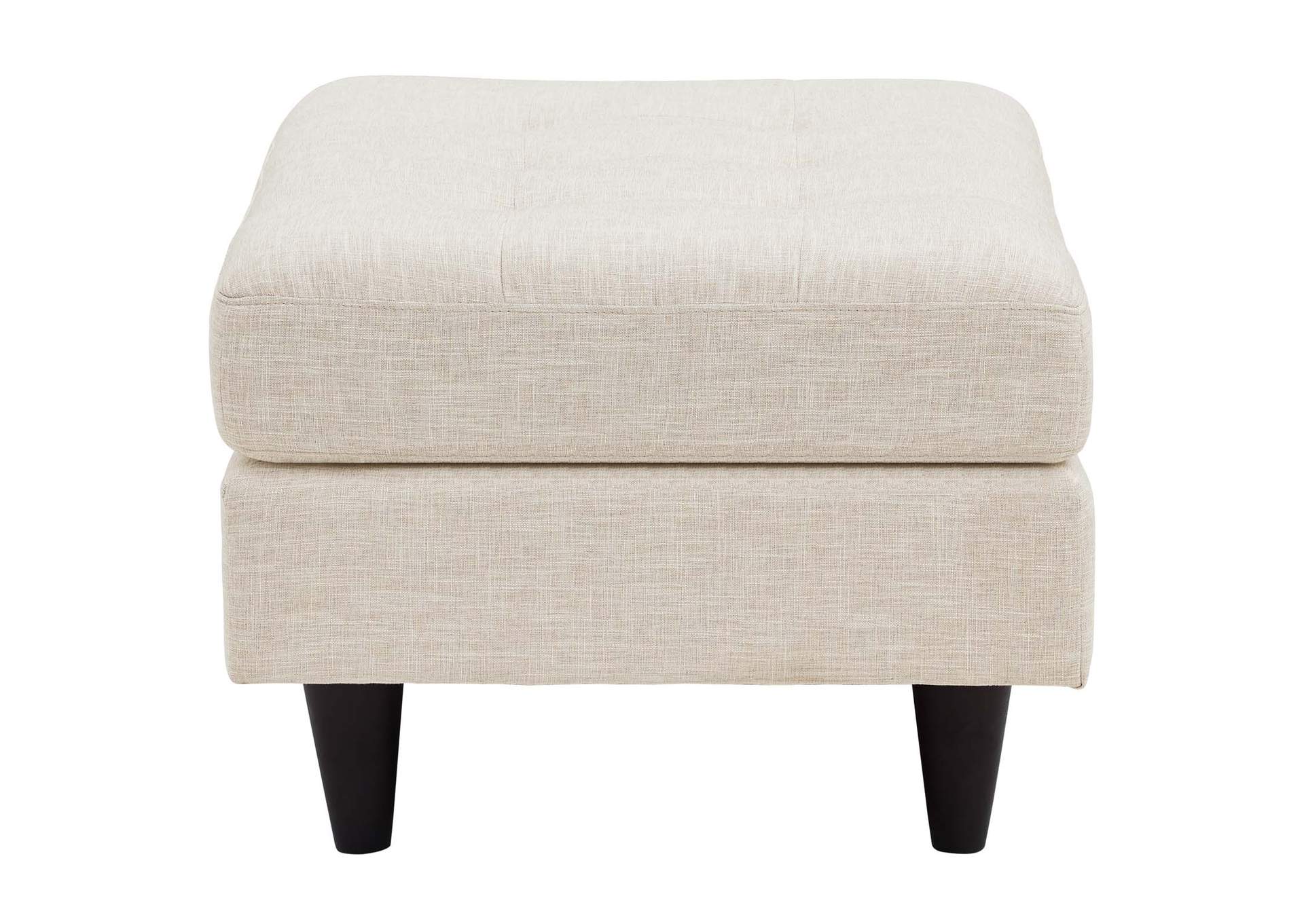 Beige Empress Upholstered Fabric Ottoman,Modway