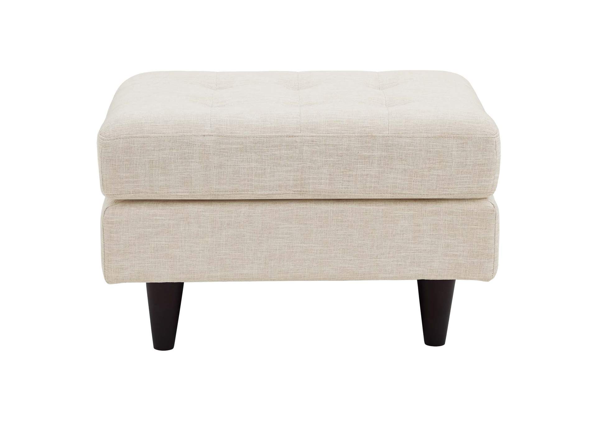 Beige Empress Upholstered Fabric Ottoman,Modway