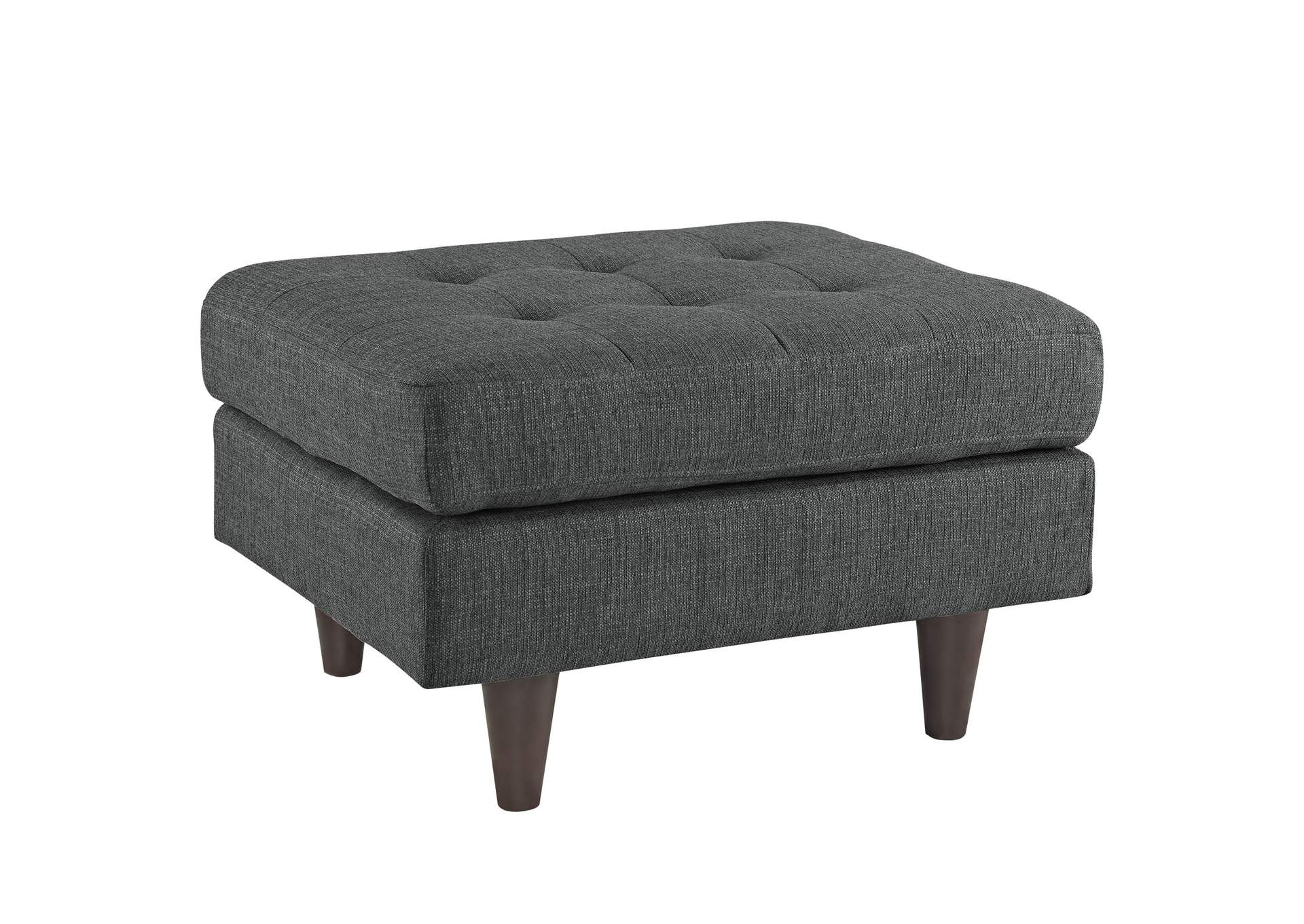 Gray Empress Upholstered Fabric Ottoman,Modway