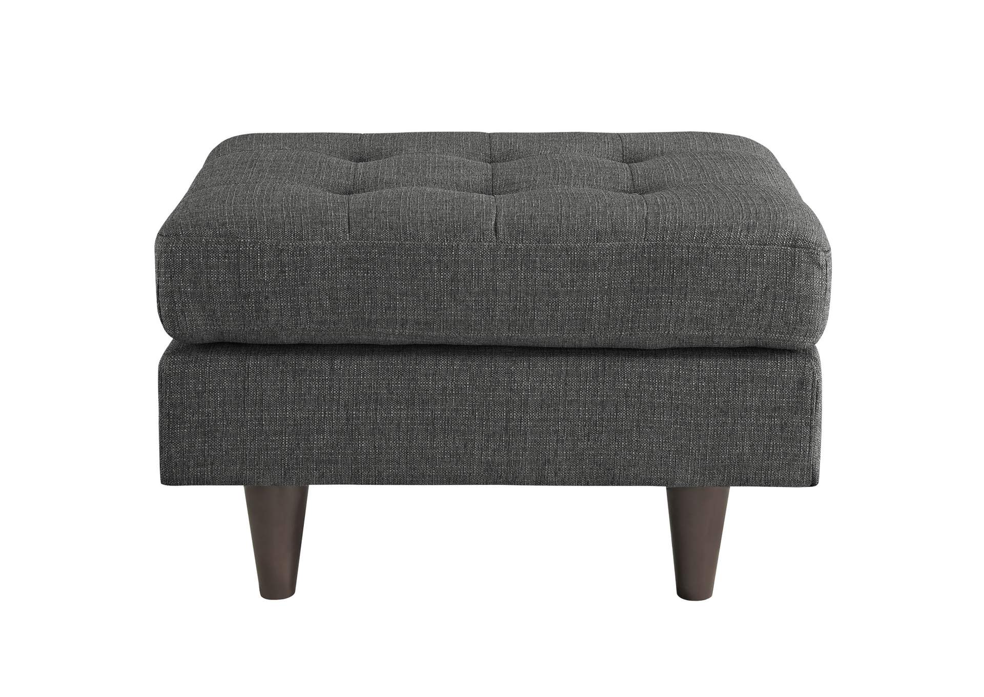 Gray Empress Upholstered Fabric Ottoman,Modway