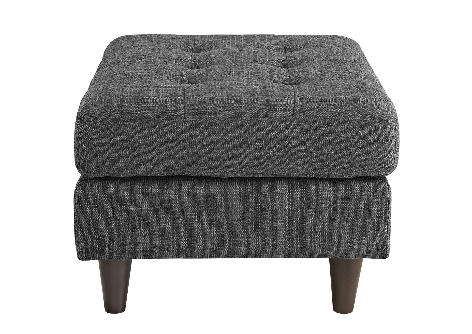 Gray Empress Upholstered Fabric Ottoman,Modway