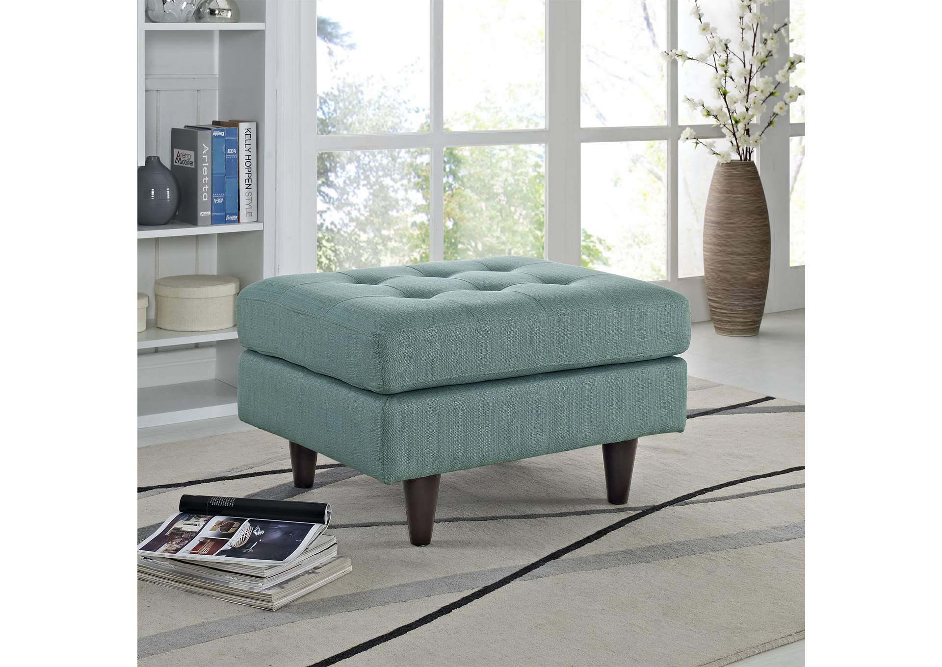 Laguna Empress Upholstered Fabric Ottoman,Modway