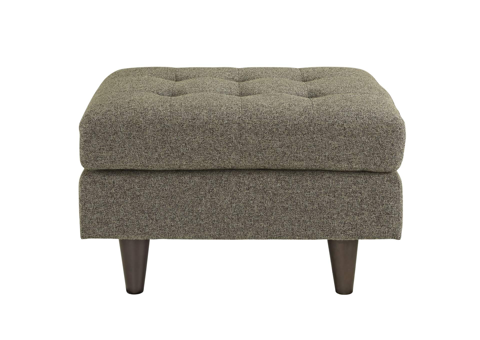 Oatmeal Empress Upholstered Fabric Ottoman,Modway