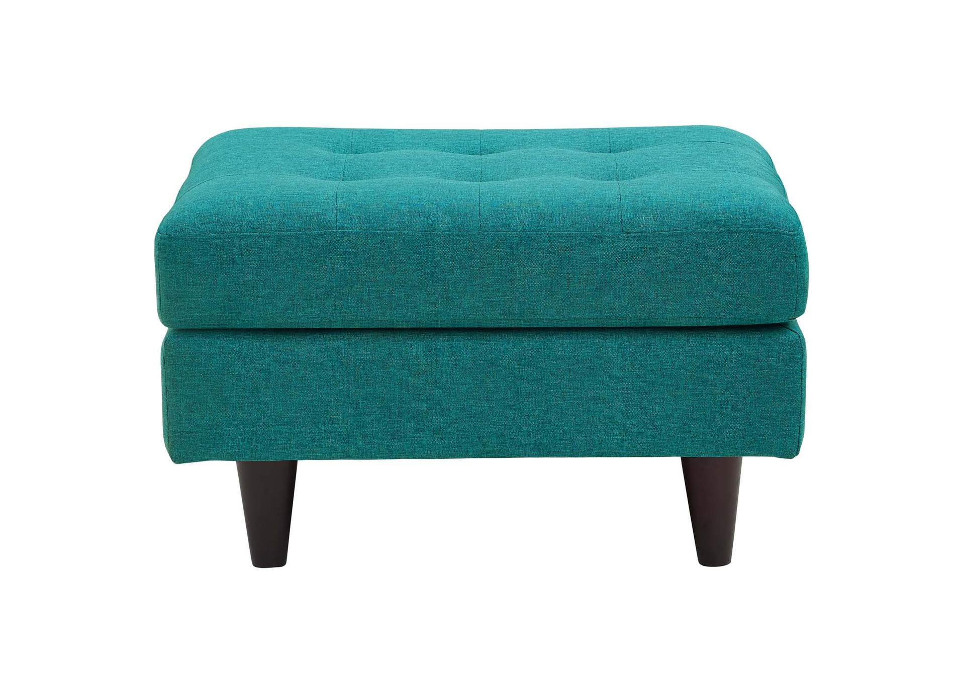 Teal Empress Upholstered Fabric Ottoman,Modway