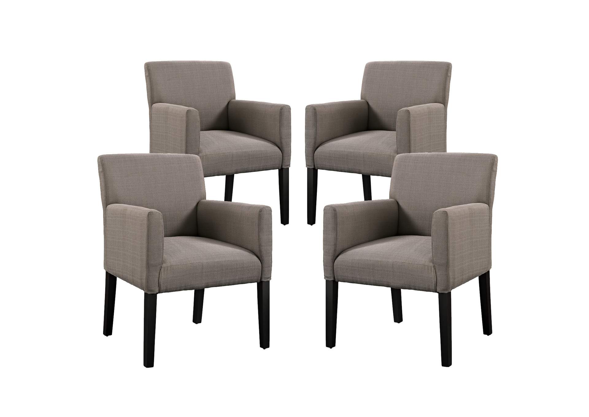 Gray Chloe Arm Chair [Set of 4],Modway