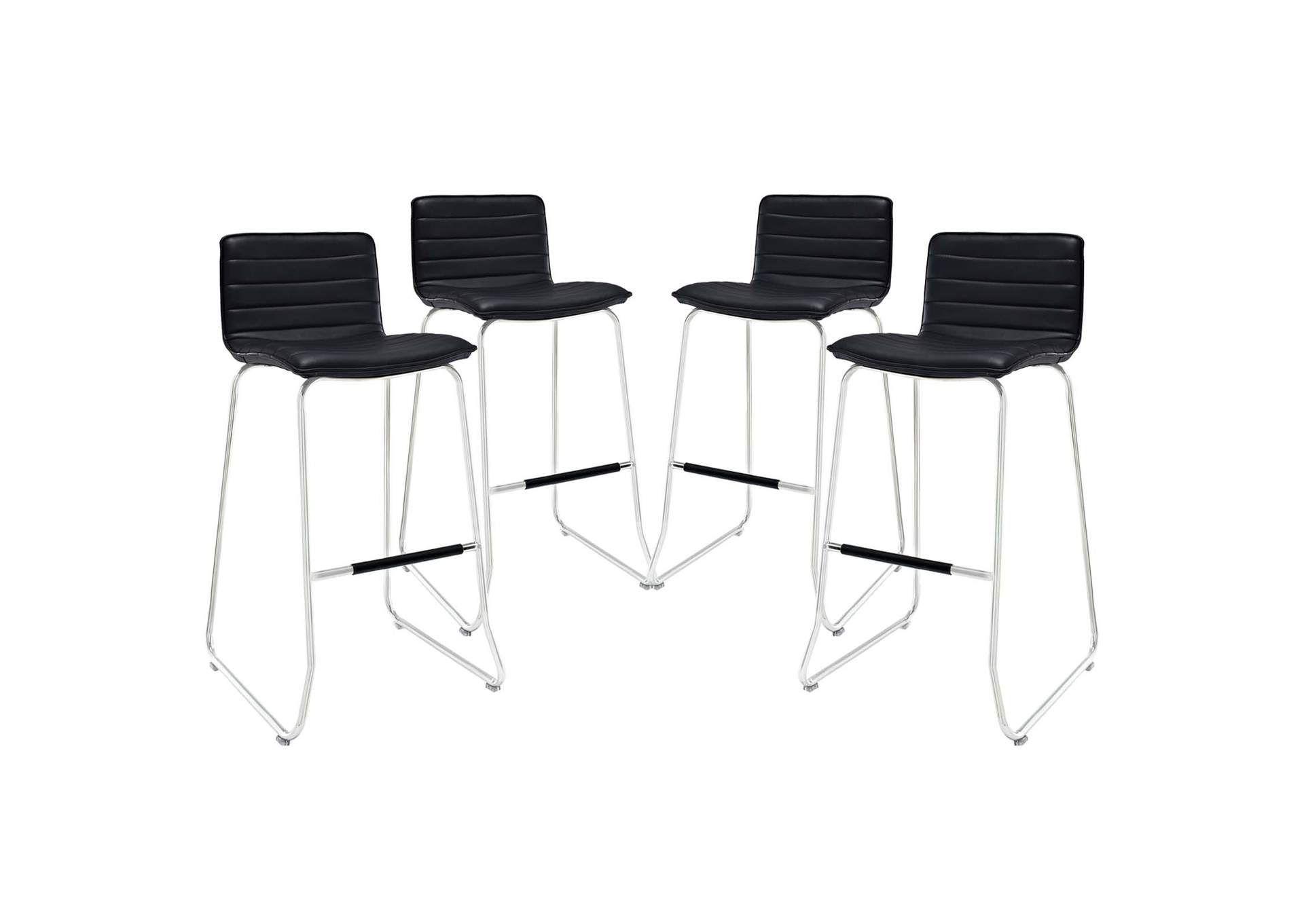 Black Dive Bar Stool [Set of 4],Modway