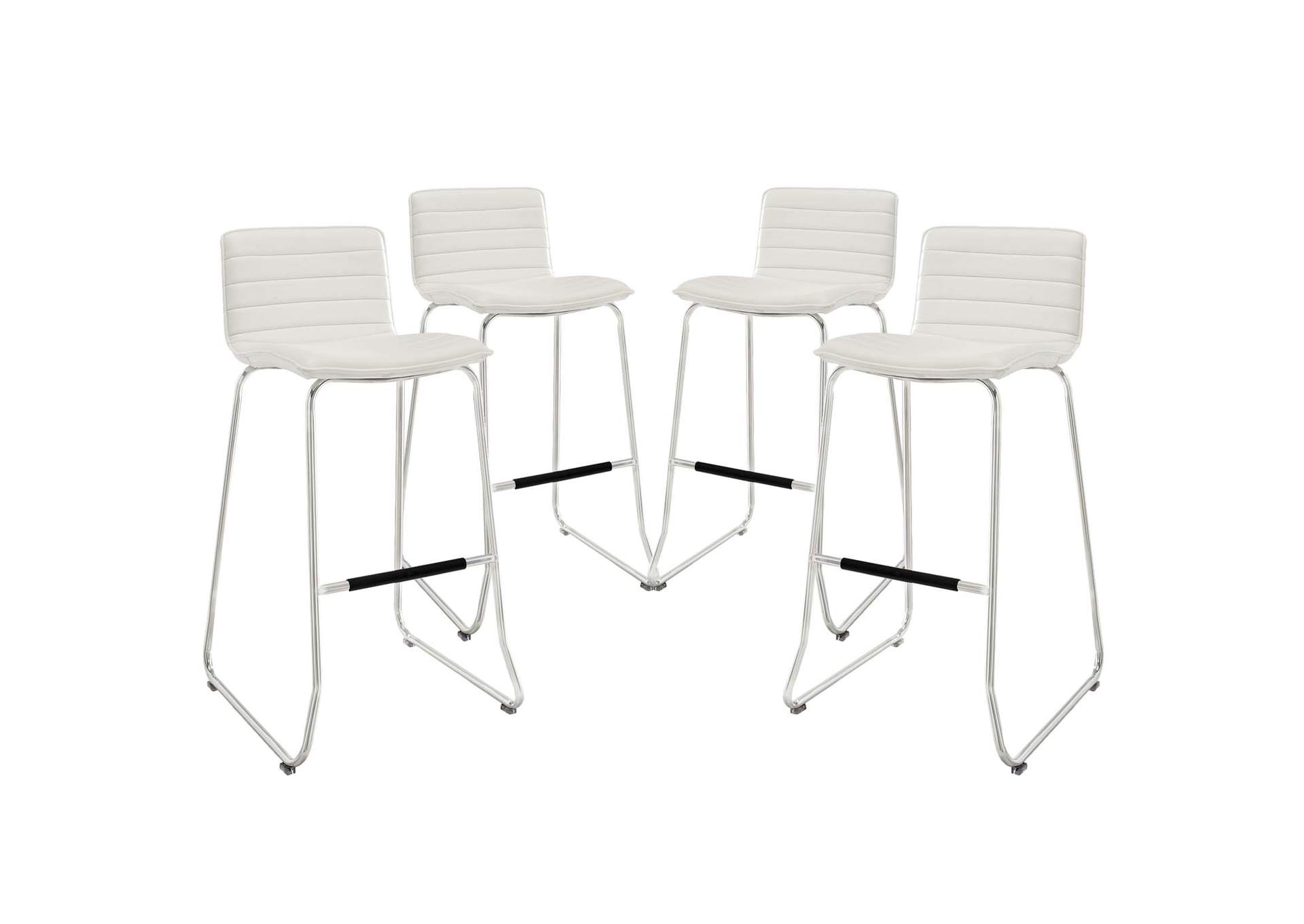 White Dive Bar Stool [Set of 4],Modway