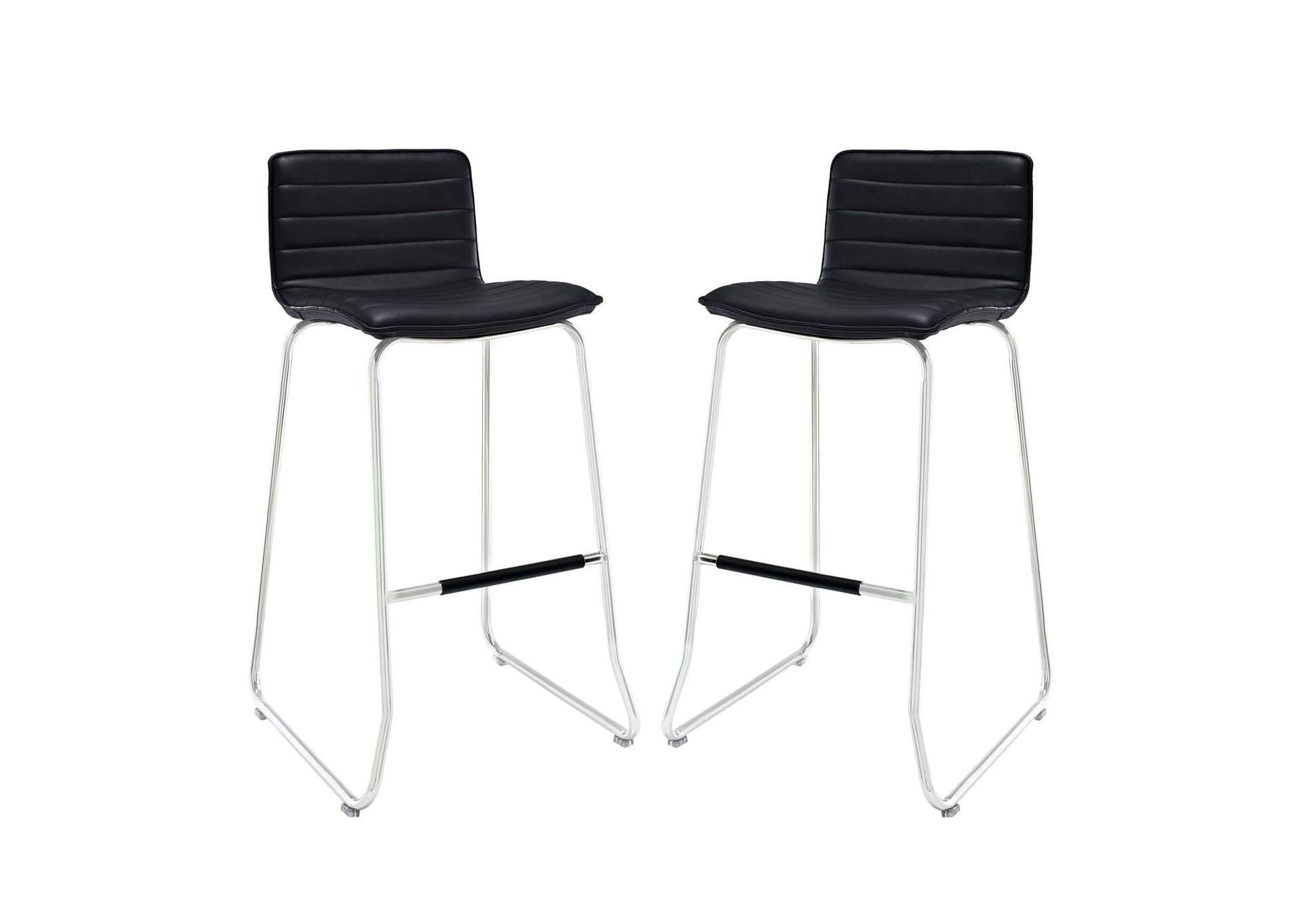 Black Dive Bar Stool [Set of 2],Modway