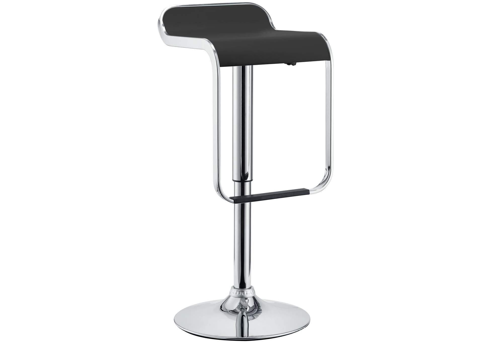 Black LEM Vinyl Bar Stool,Modway