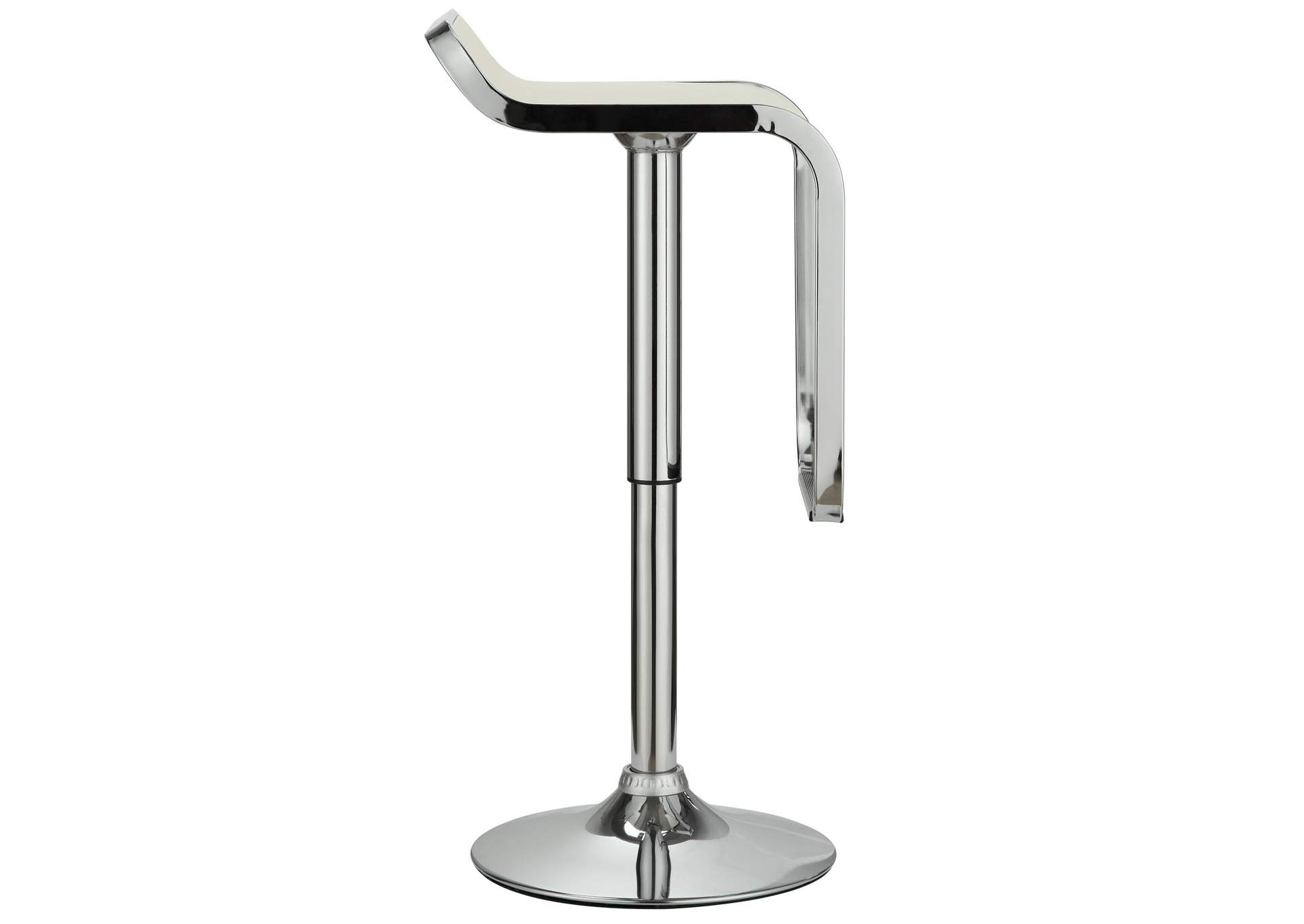 White LEM Vinyl Bar Stool,Modway