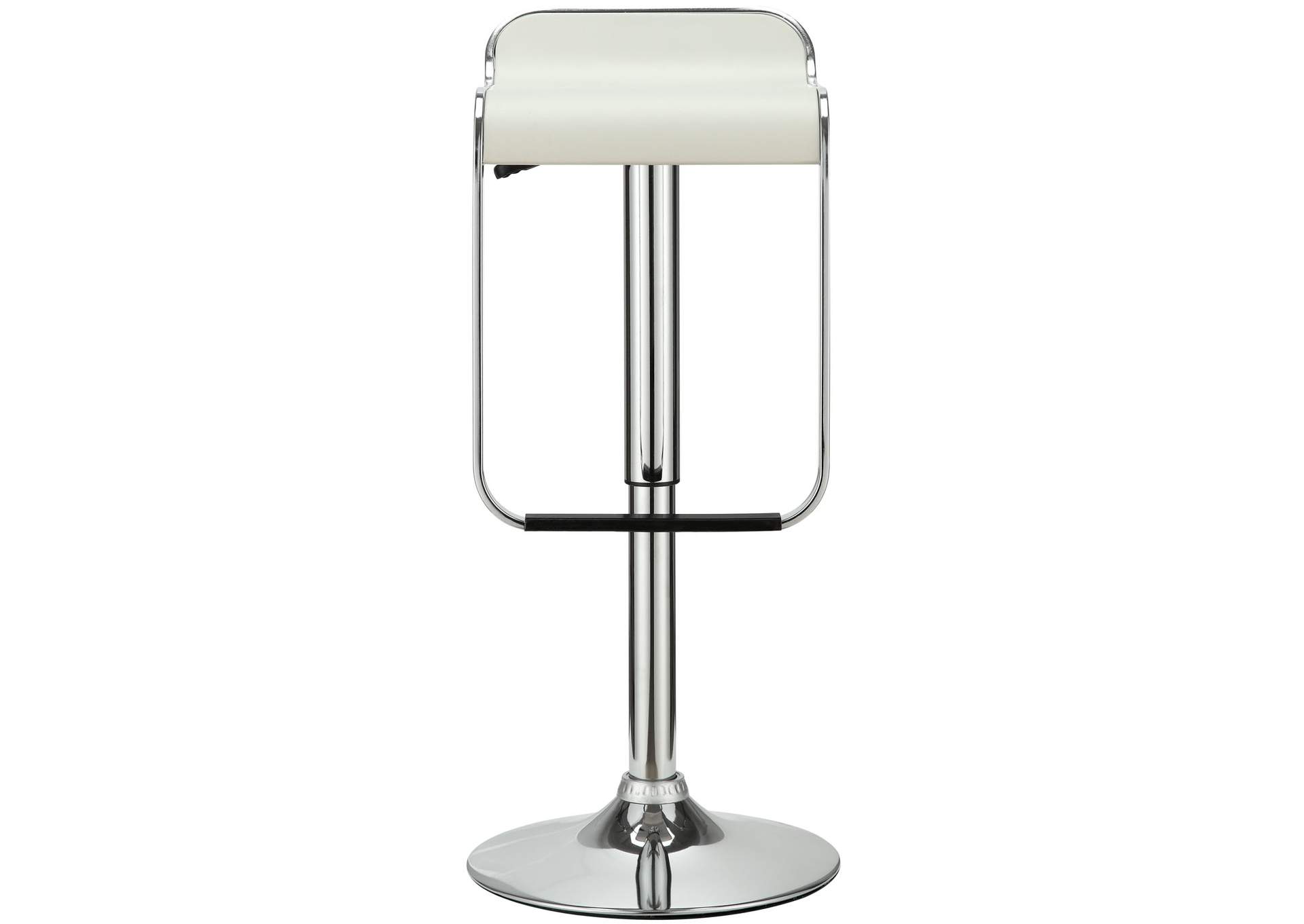 White LEM Vinyl Bar Stool,Modway