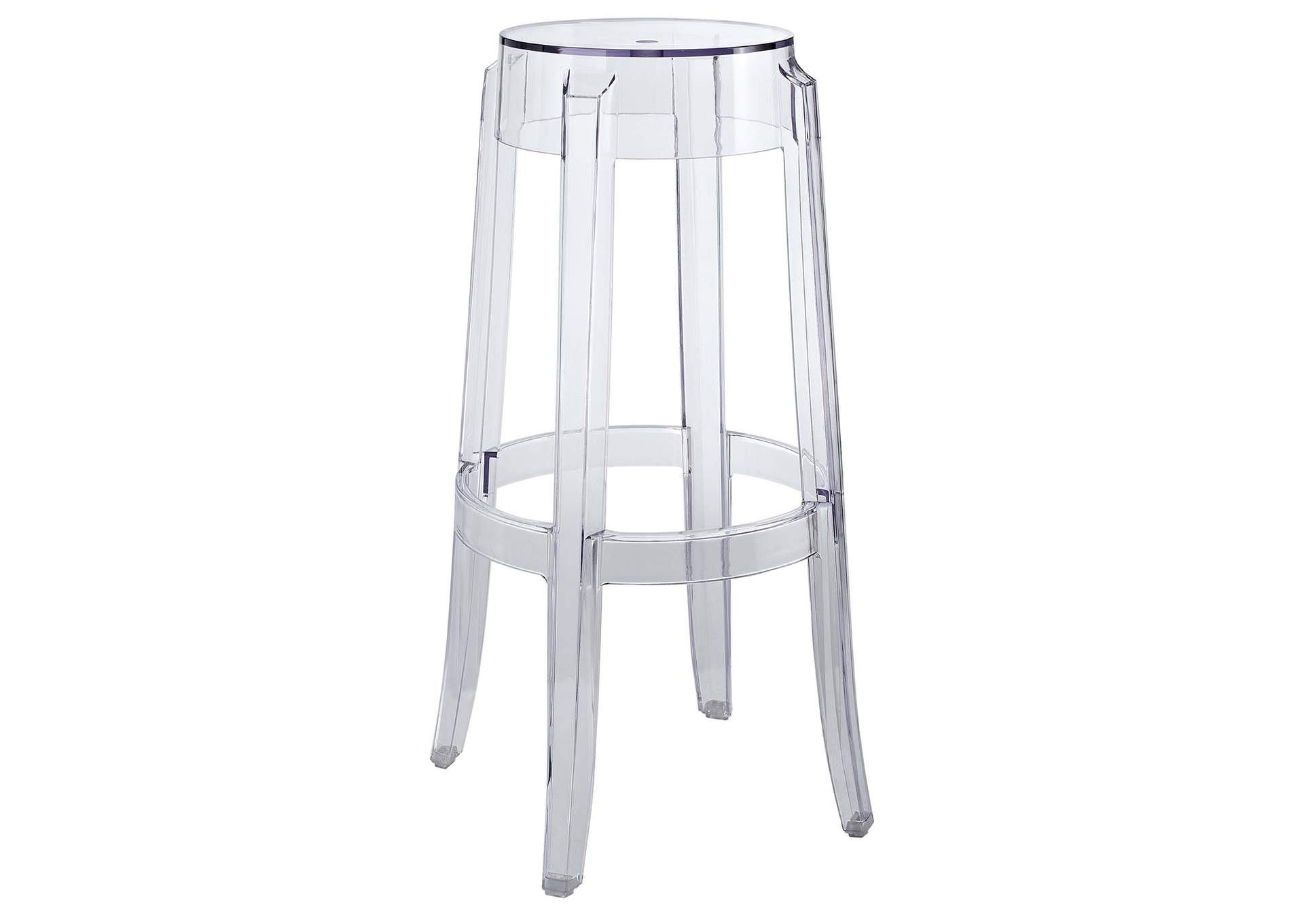 Clear Casper Bar Stool,Modway