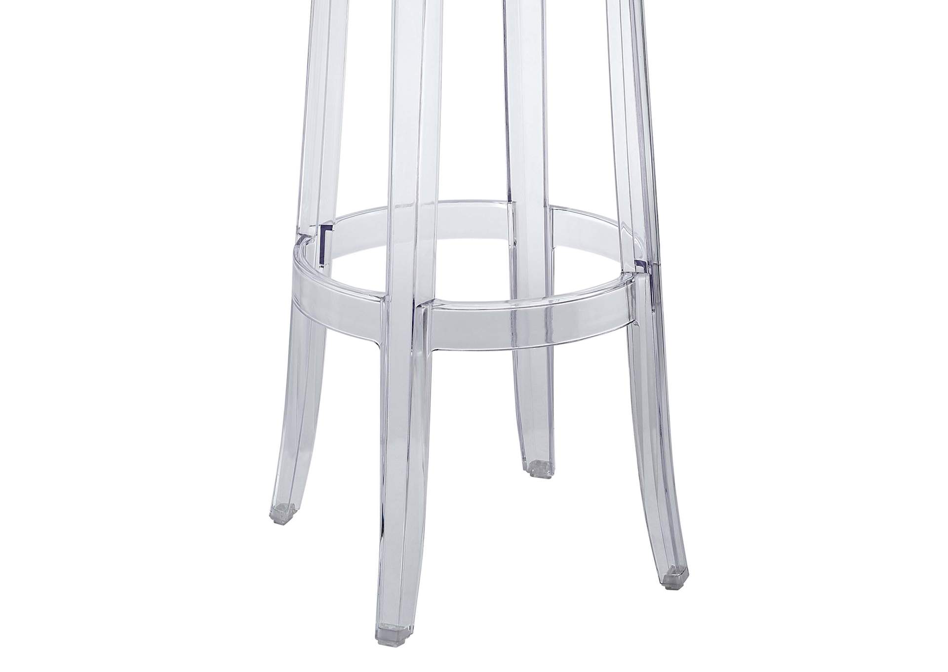 Clear Casper Bar Stool,Modway