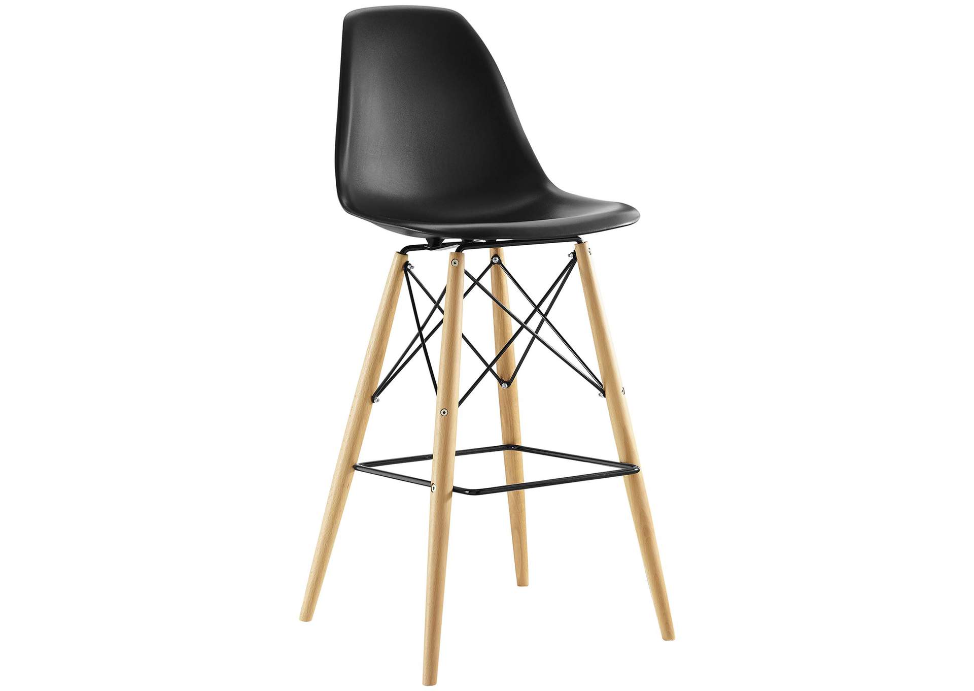 Black Pyramid Bar Stool,Modway