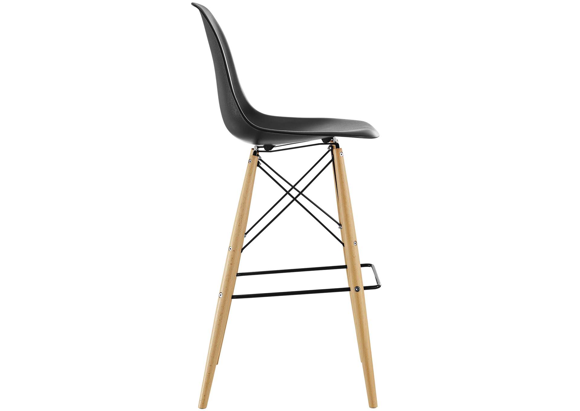 Black Pyramid Bar Stool,Modway