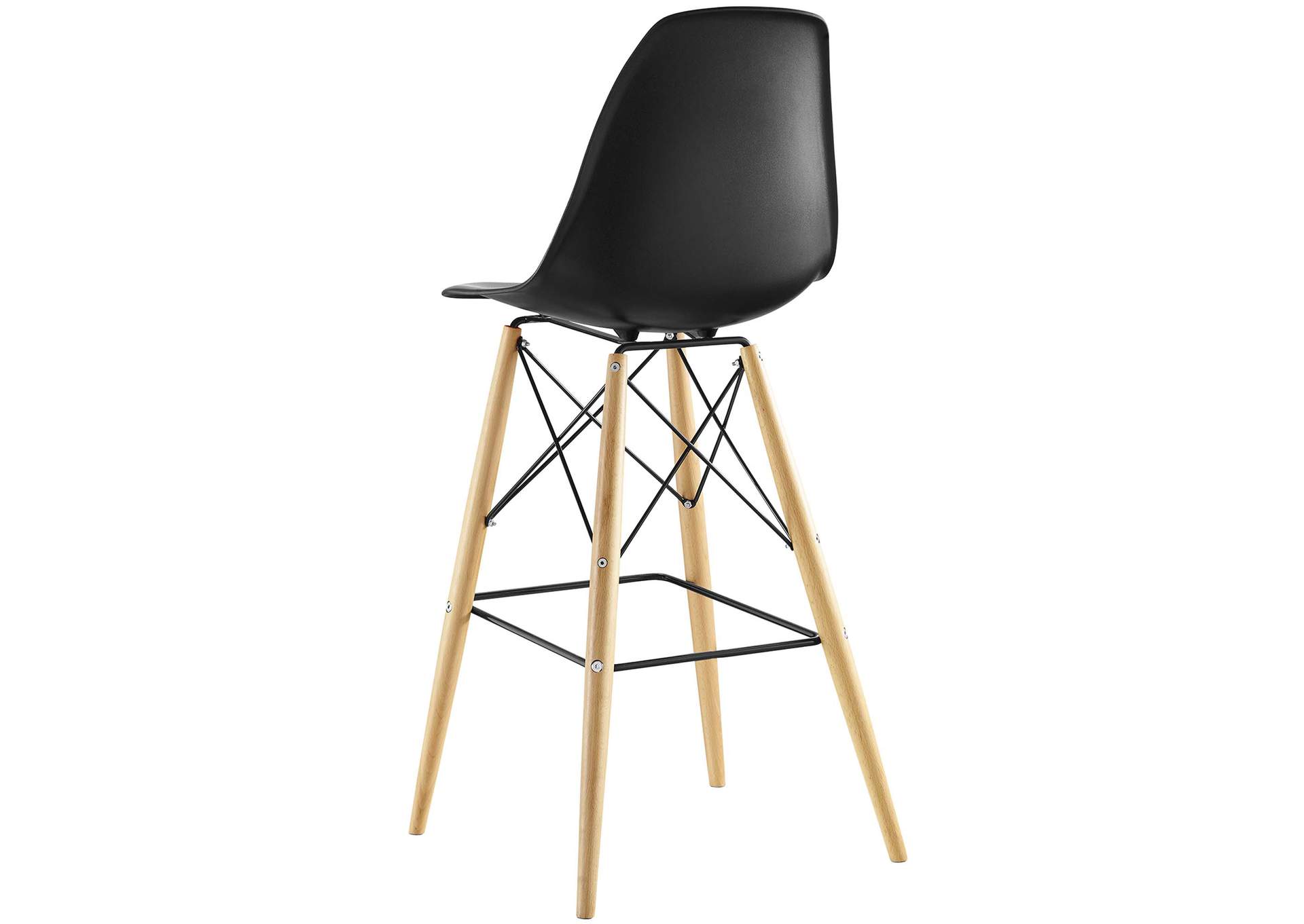 Black Pyramid Bar Stool,Modway