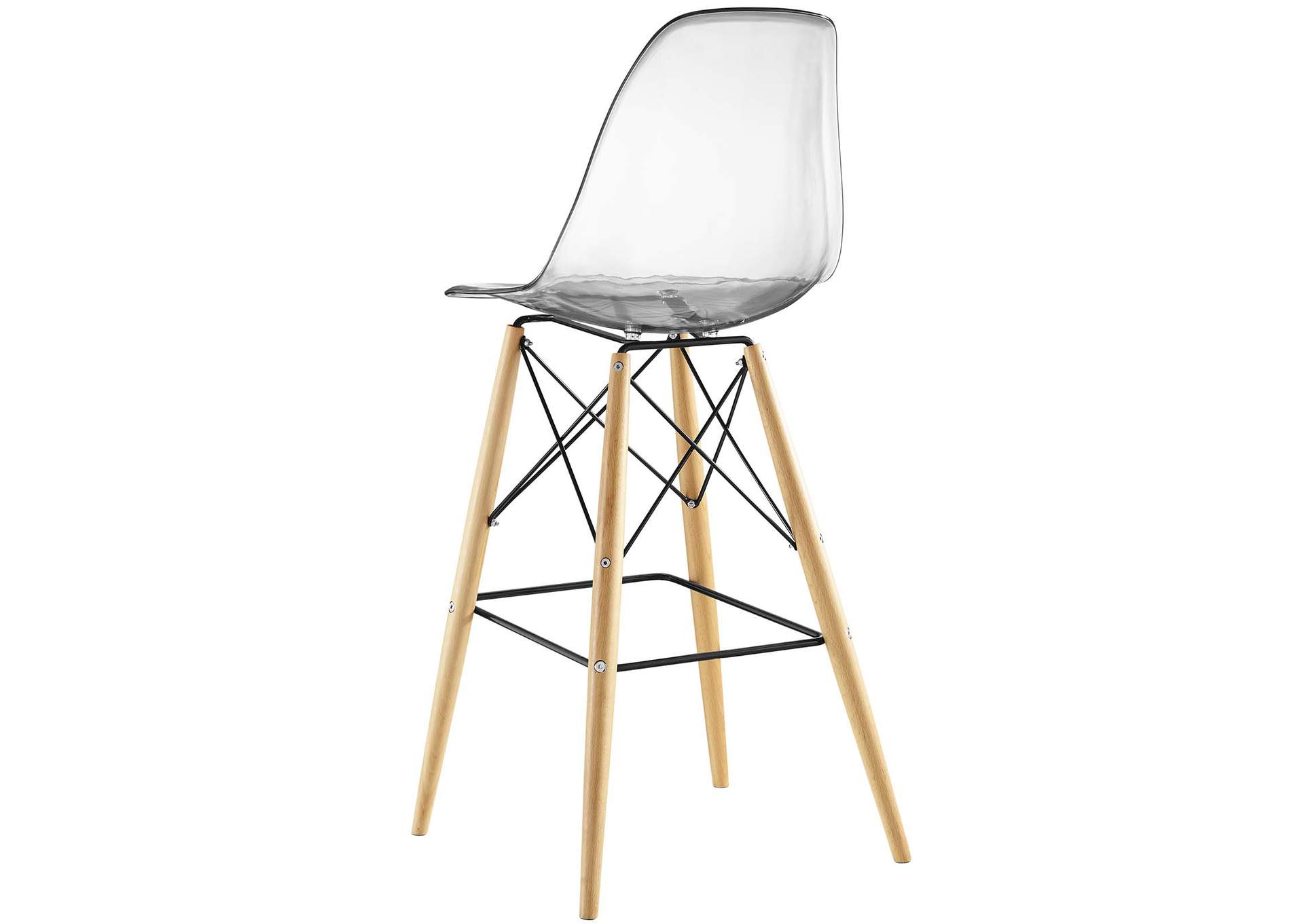 Clear Pyramid Bar Stool,Modway