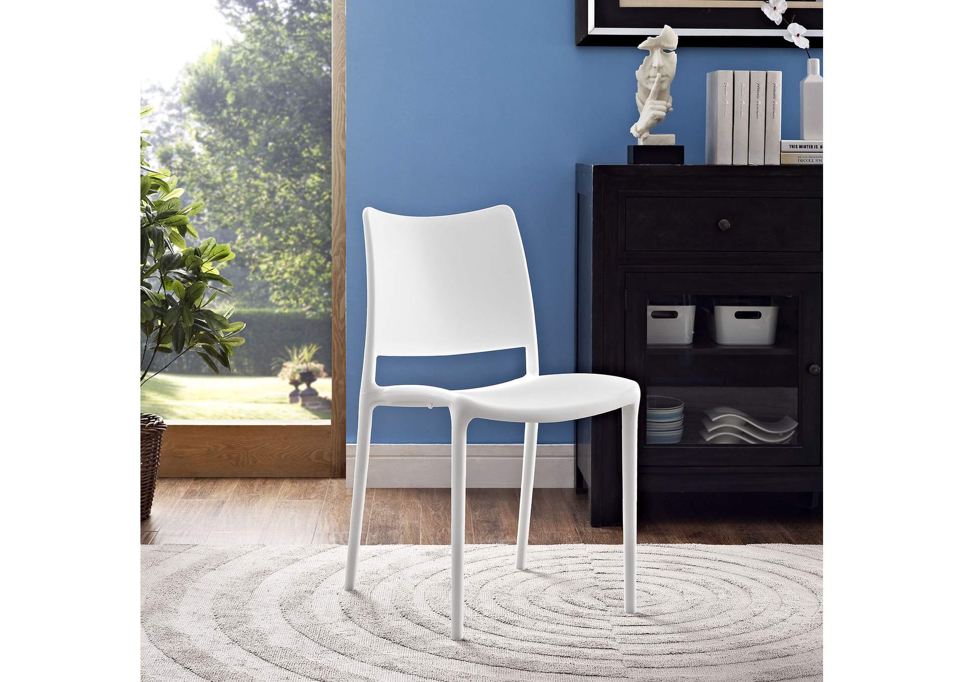 White Hipster Dining Side Chair,Modway