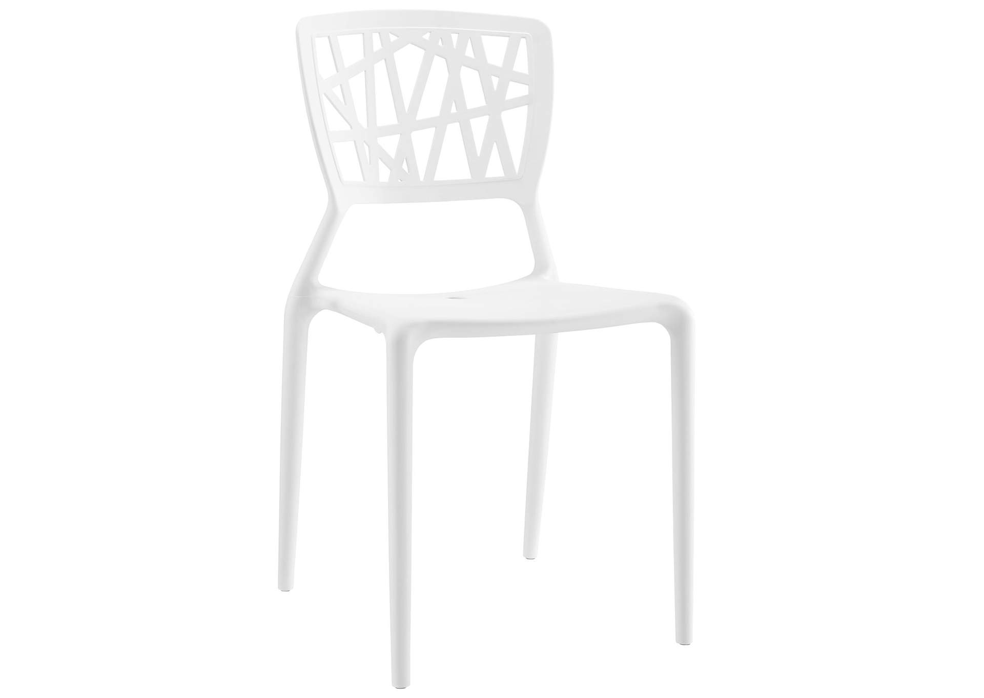 White Astro Dining Side Chair,Modway