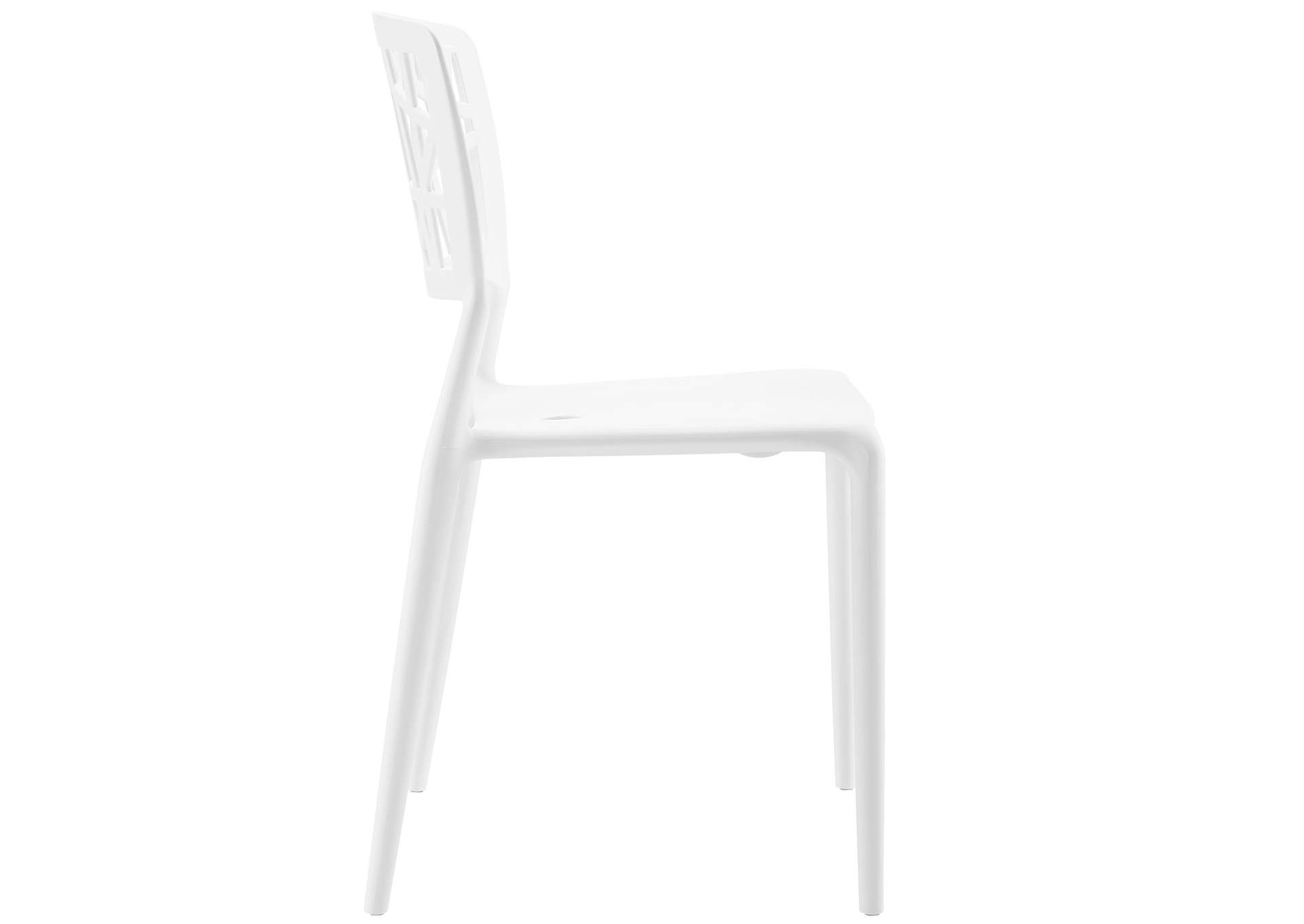 White Astro Dining Side Chair,Modway