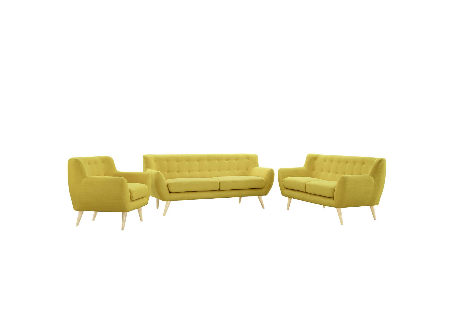 Sunny Remark 3 Piece Living Room Set,Modway