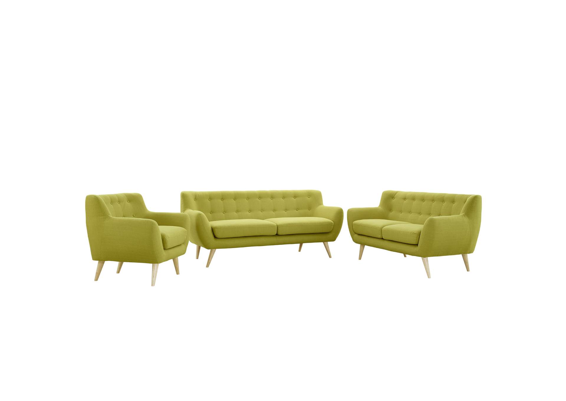 Wheat Remark 3 Piece Living Room Set,Modway