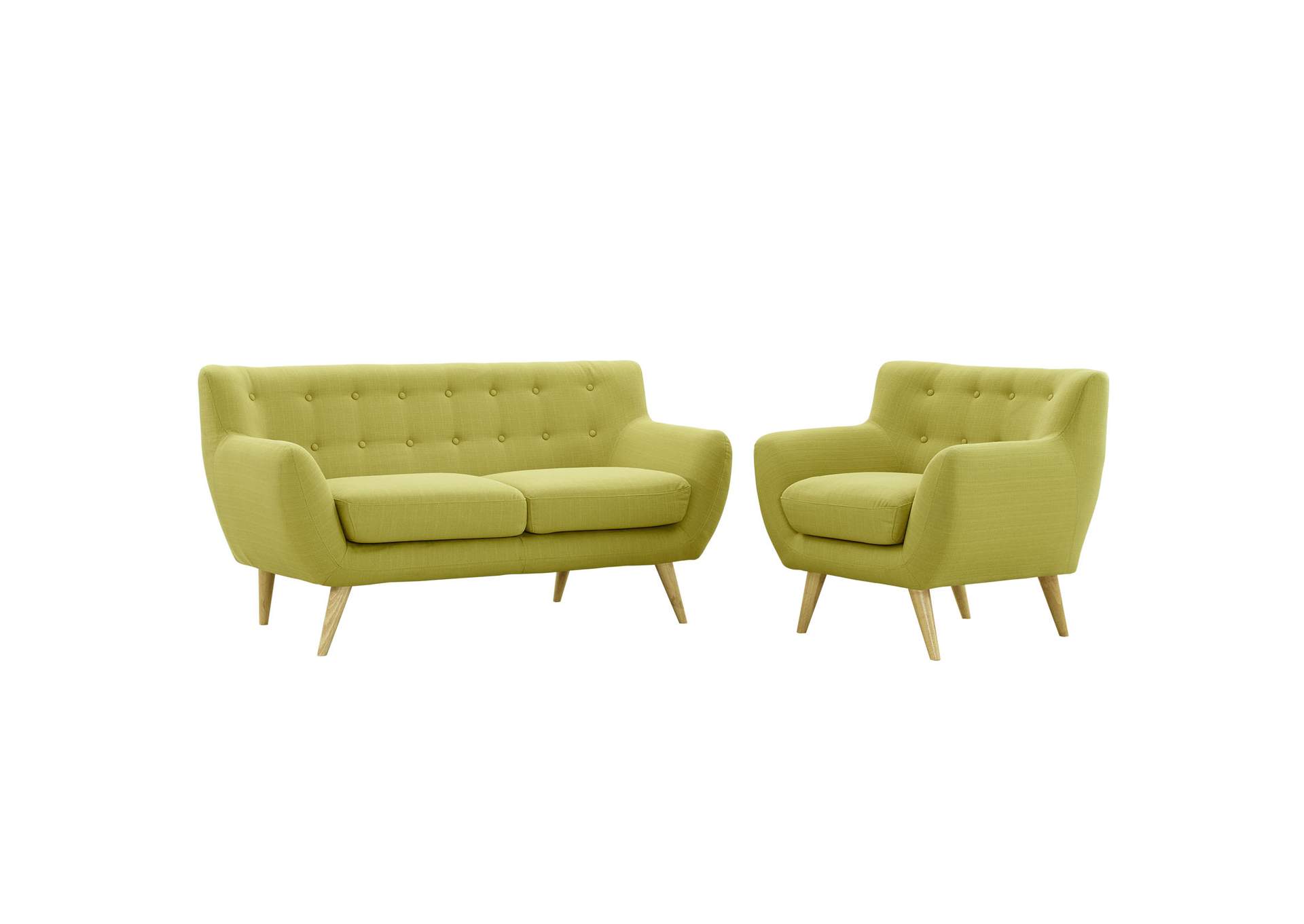 Wheat Remark 2 Piece Living Room Set,Modway