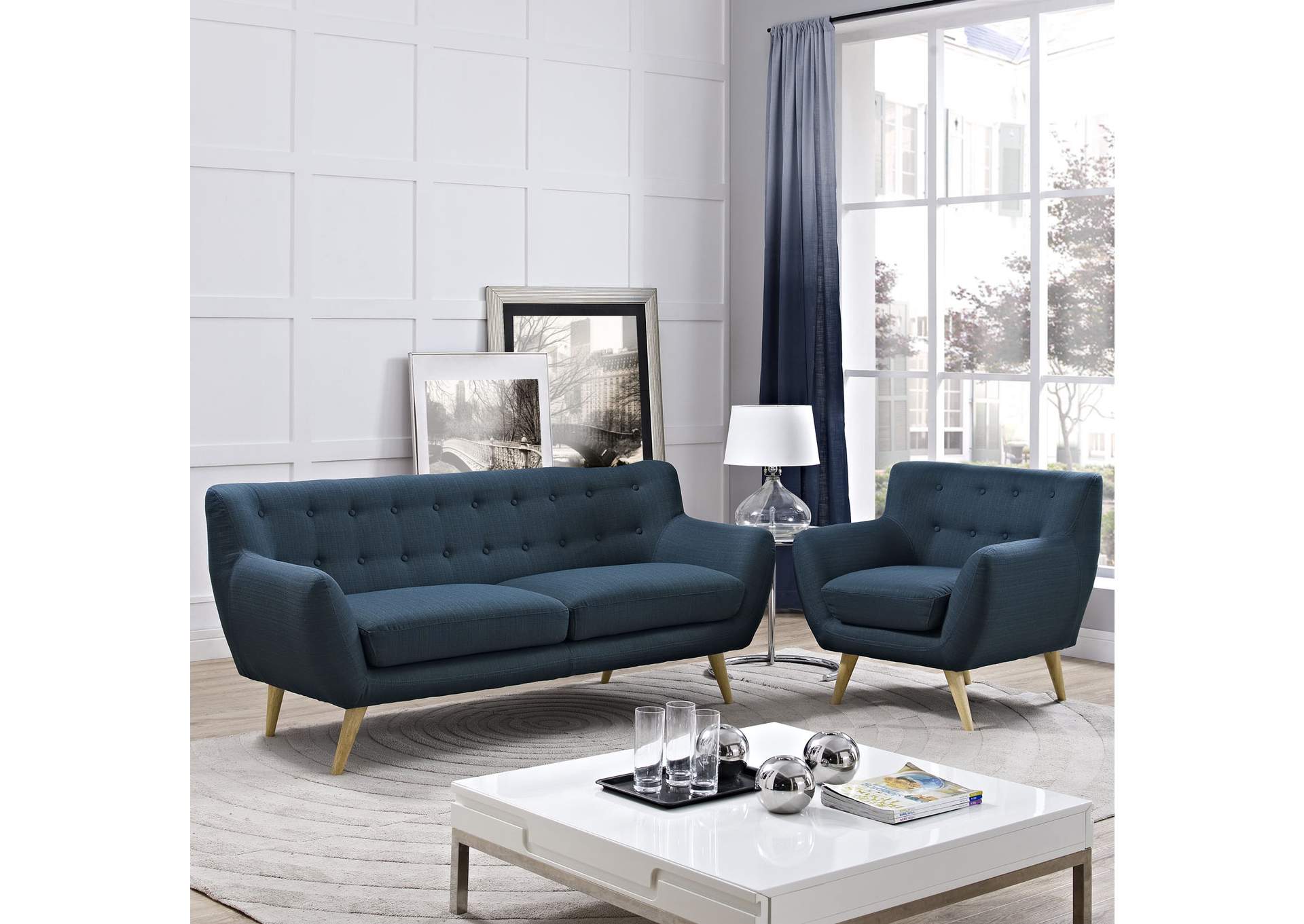 Azure Remark 2 Piece Living Room Set,Modway