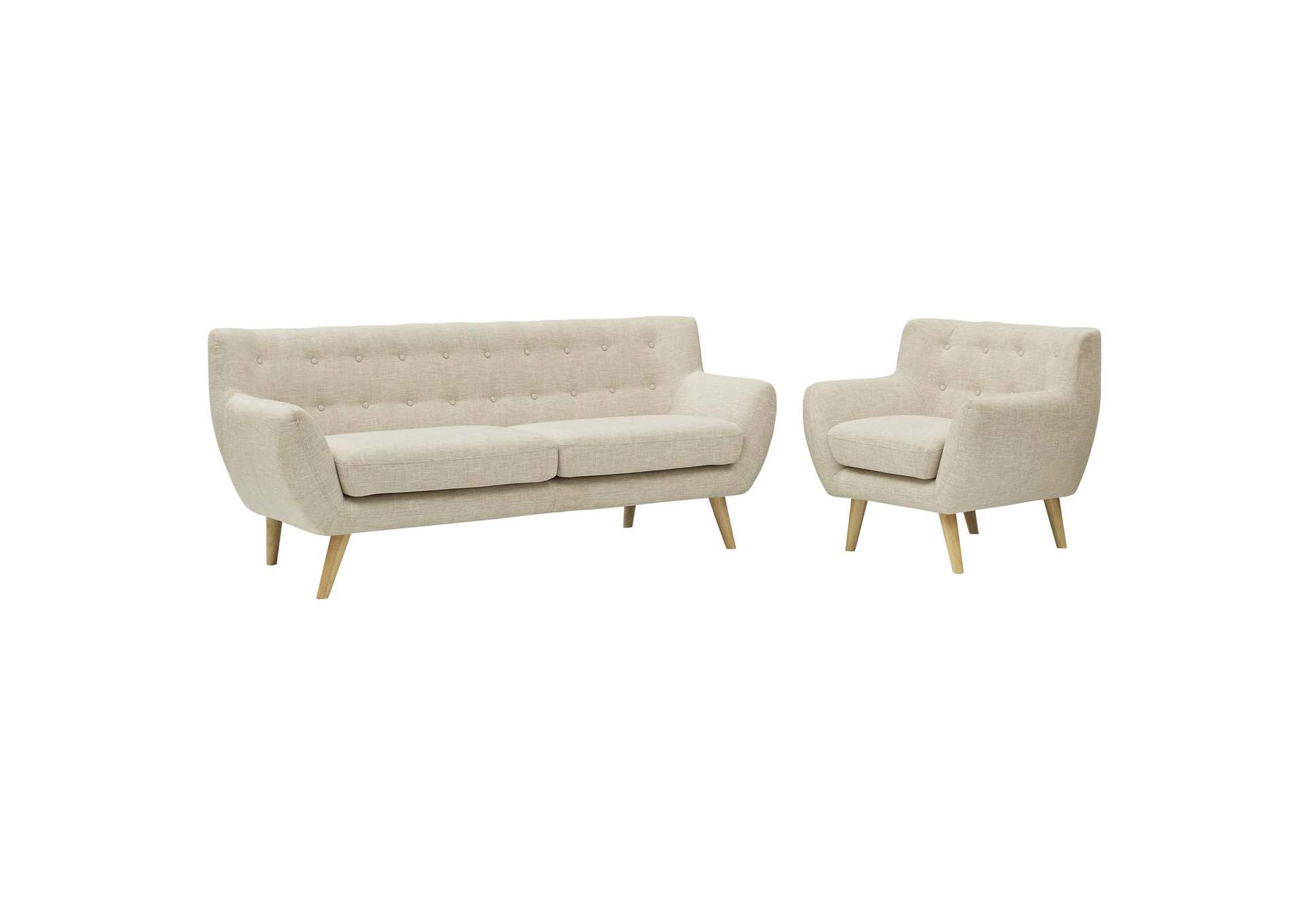 Beige Remark 2 Piece Living Room Set,Modway