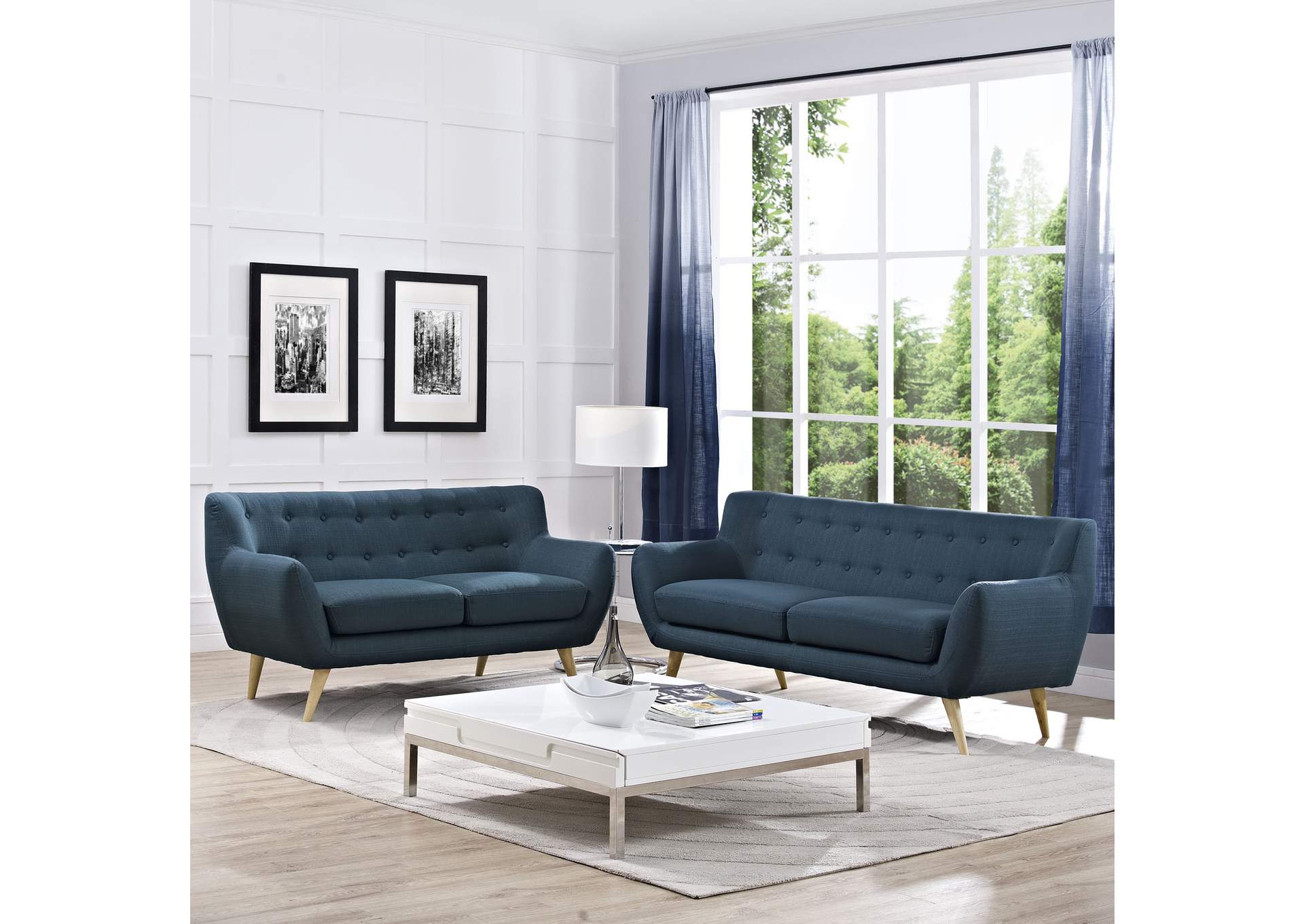 Azure Remark 2 Piece Living Room Set,Modway