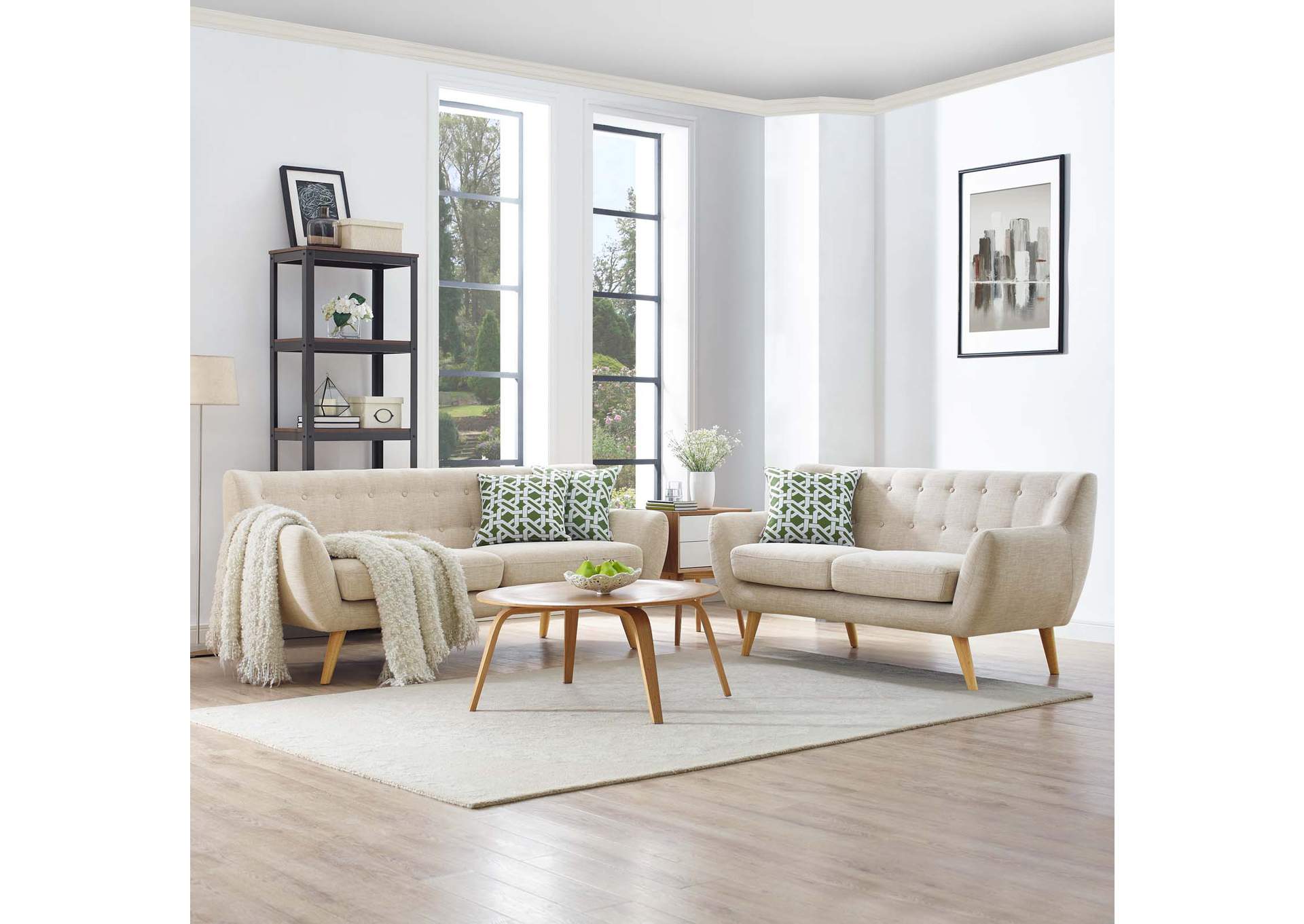 Beige Remark 2 Piece Living Room Set,Modway