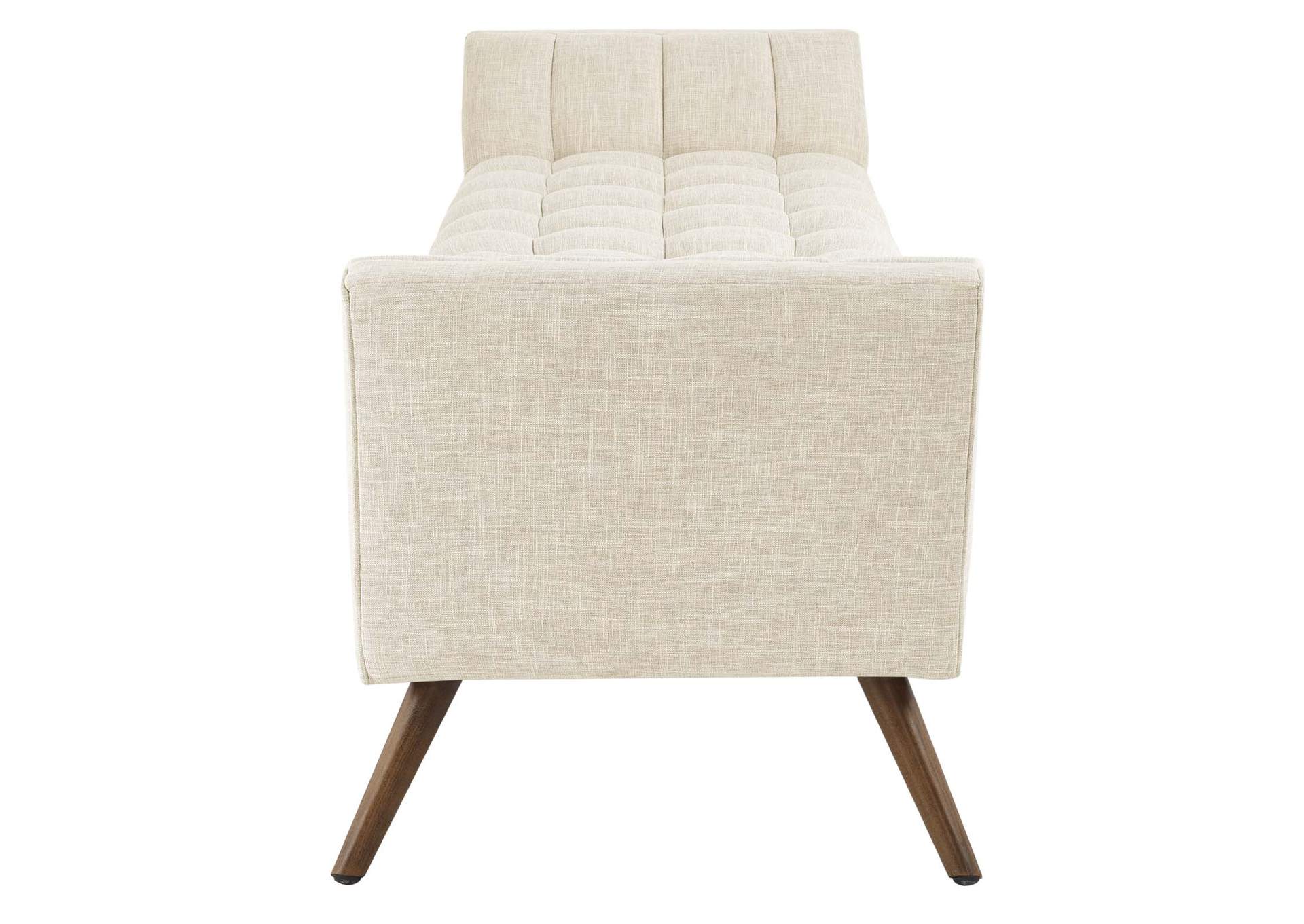 Beige Response Upholstered Fabric Bench,Modway