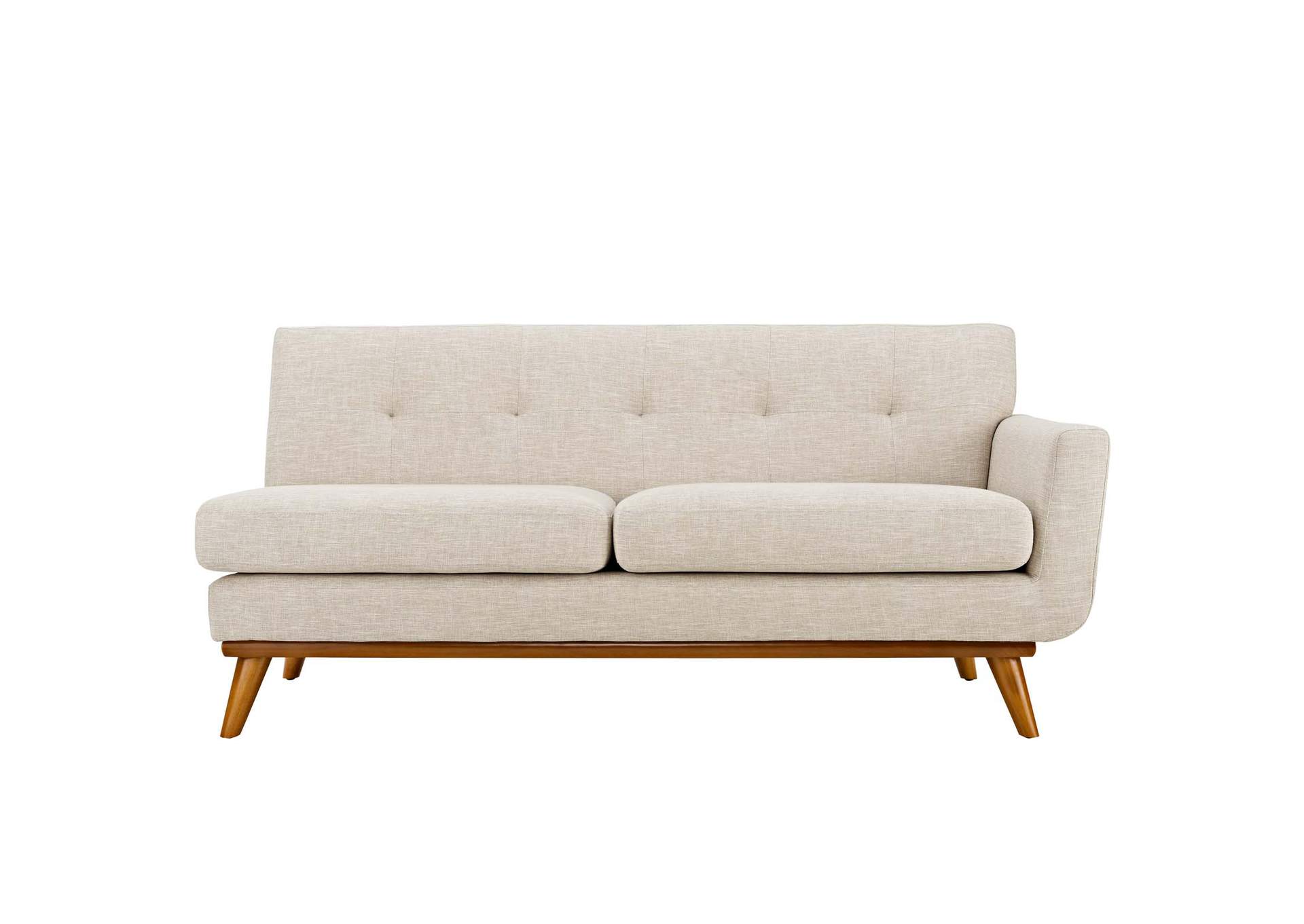 Beige Engage Right-Arm Upholstered Fabric Loveseat,Modway