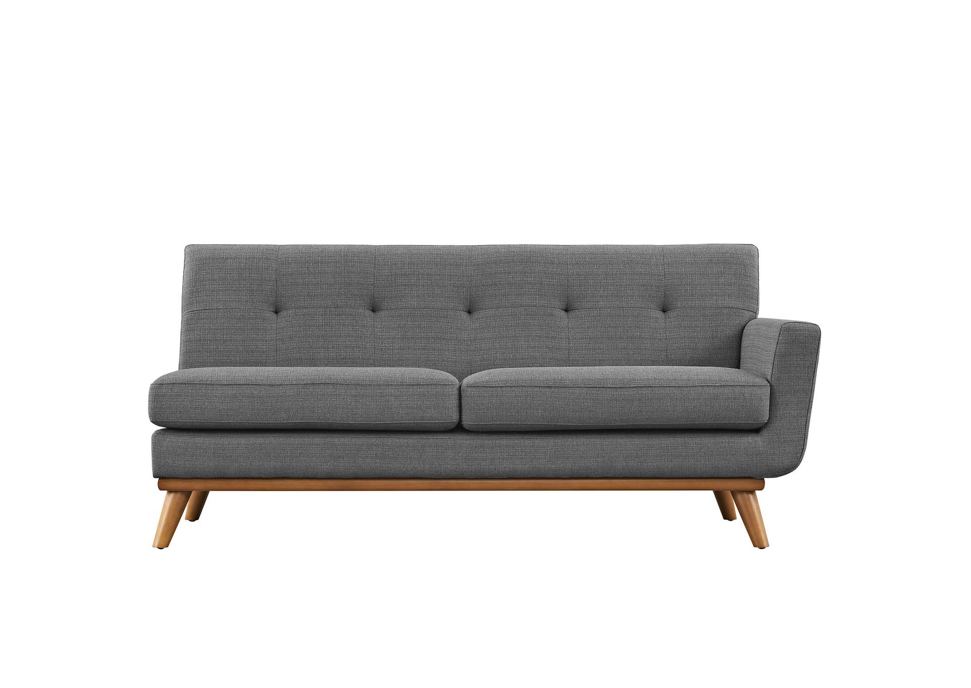 Gray Engage Right-Arm Upholstered Fabric Loveseat,Modway