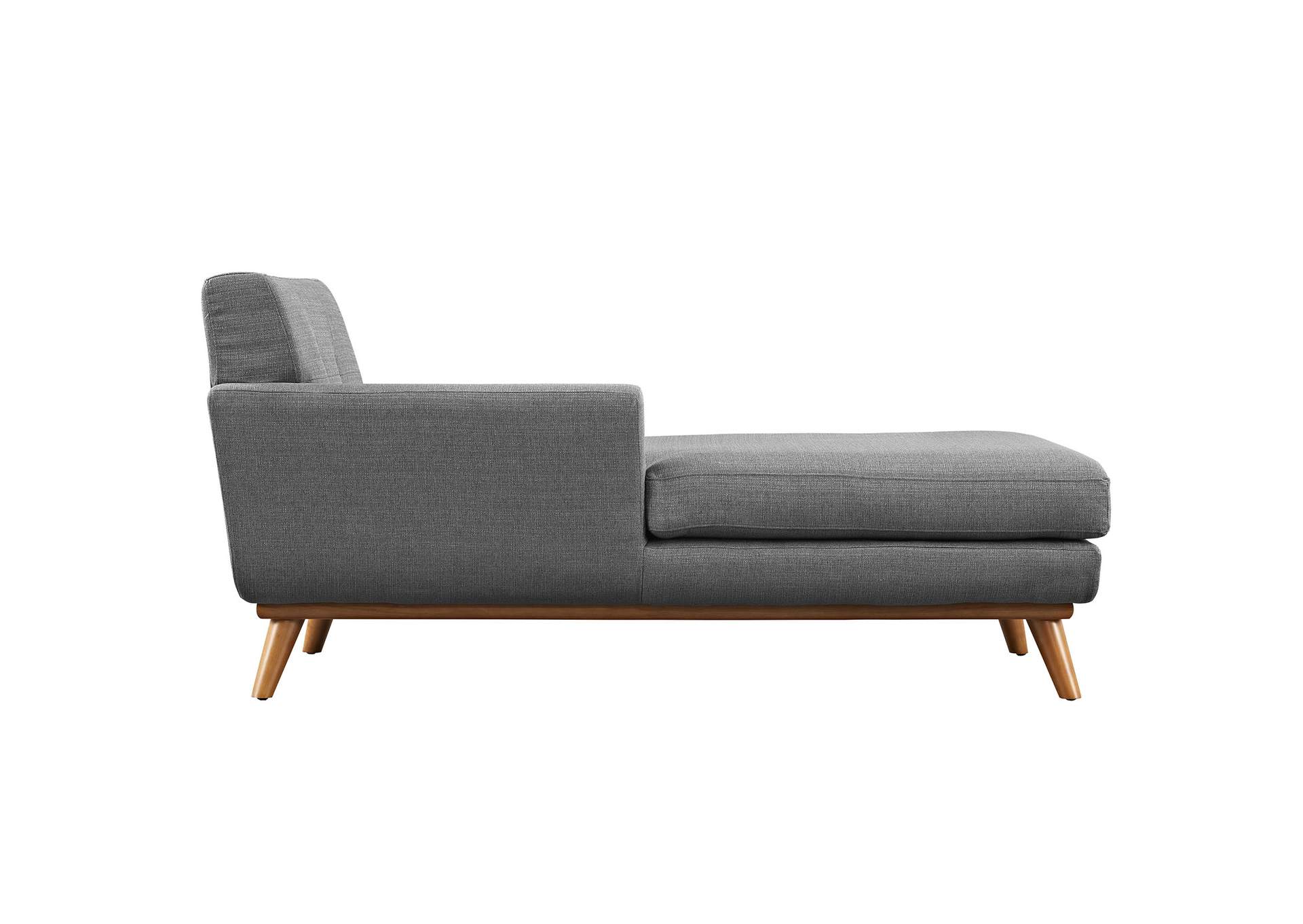 Gray Engage Left-Facing Upholstered Fabric Chaise,Modway