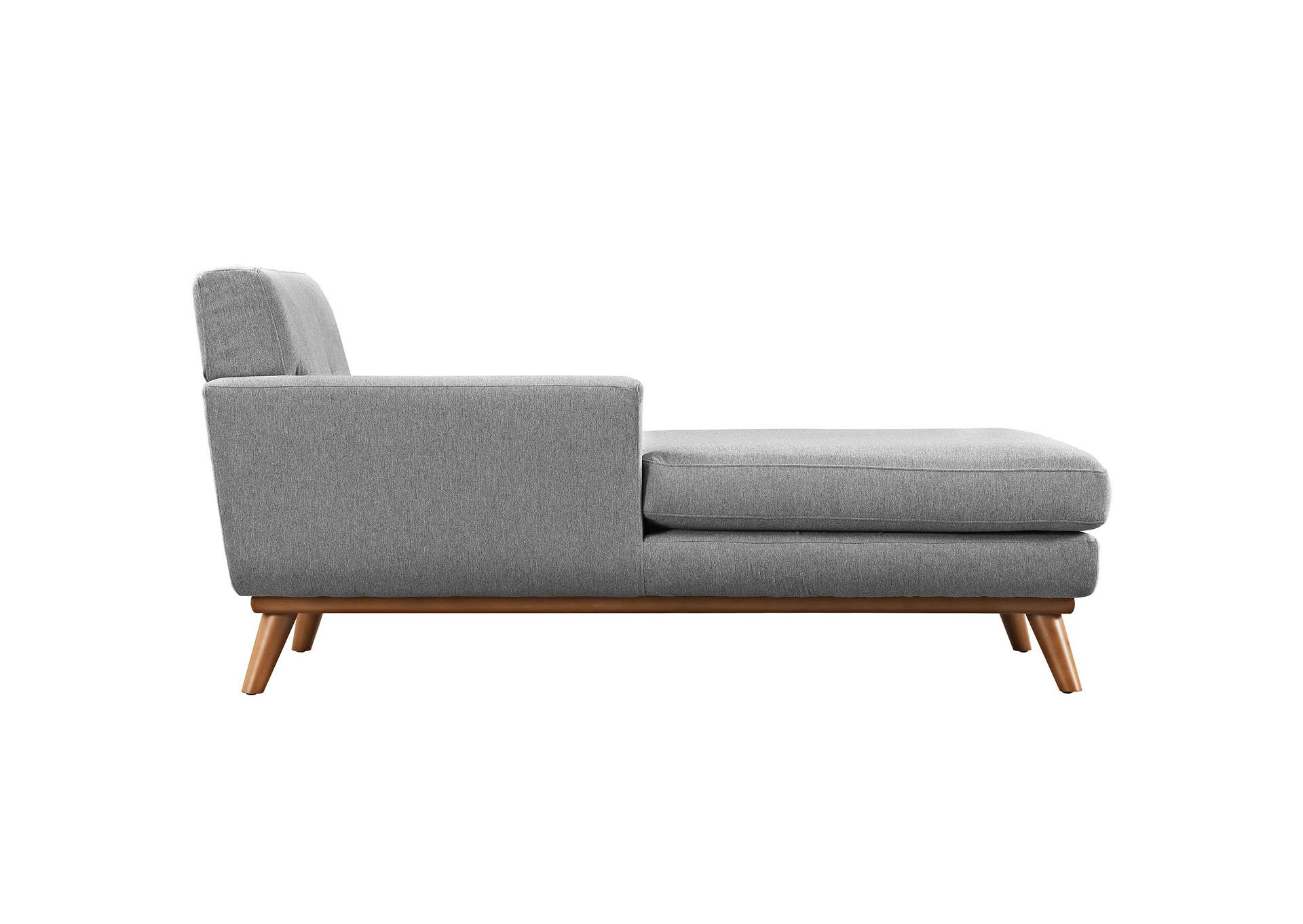 Expectation Gray Engage Left-Facing Upholstered Fabric Chaise,Modway