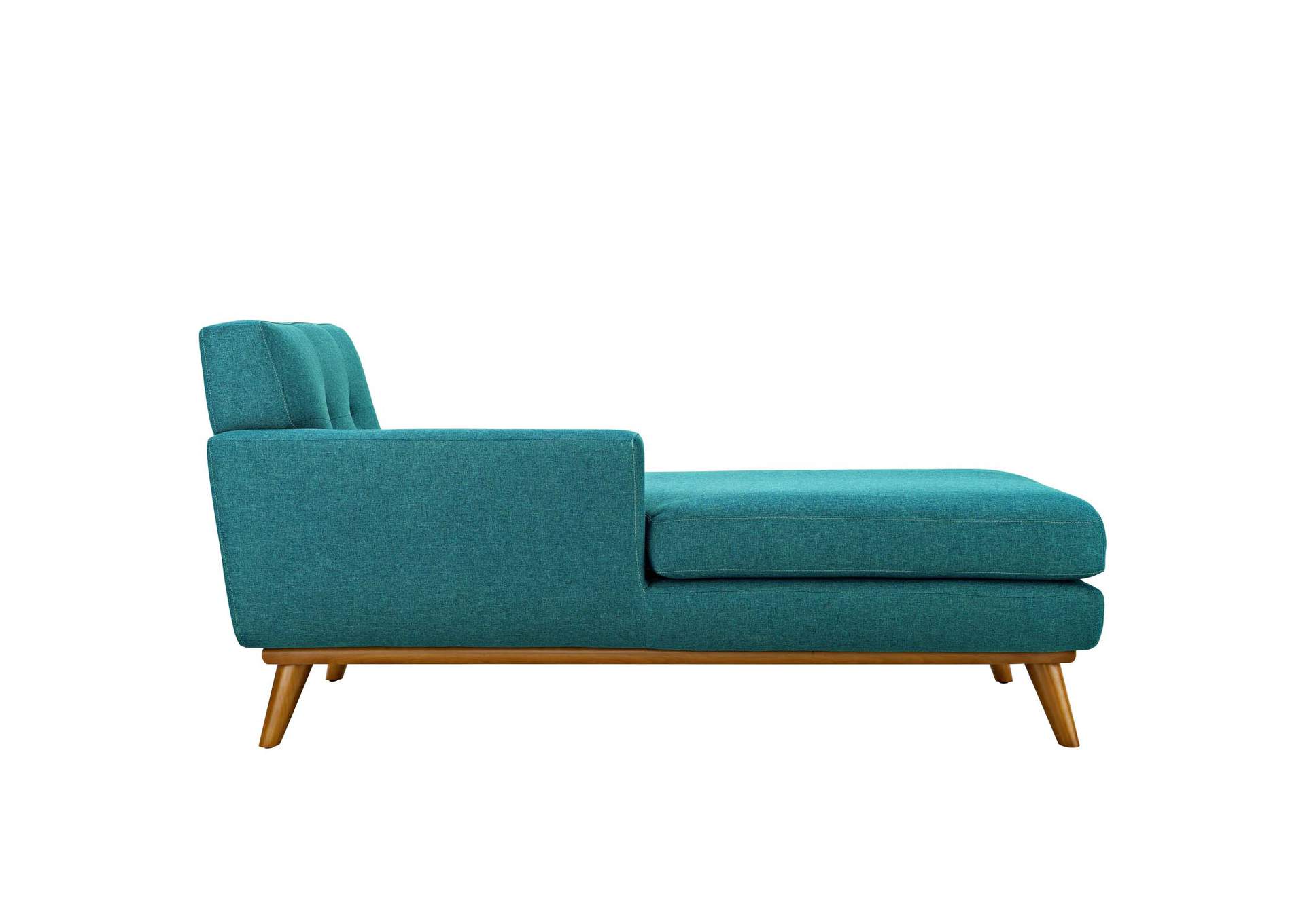 Teal Engage Left-Facing Upholstered Fabric Chaise,Modway