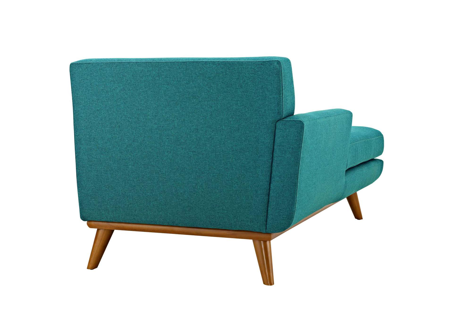 Teal Engage Left-Facing Upholstered Fabric Chaise,Modway