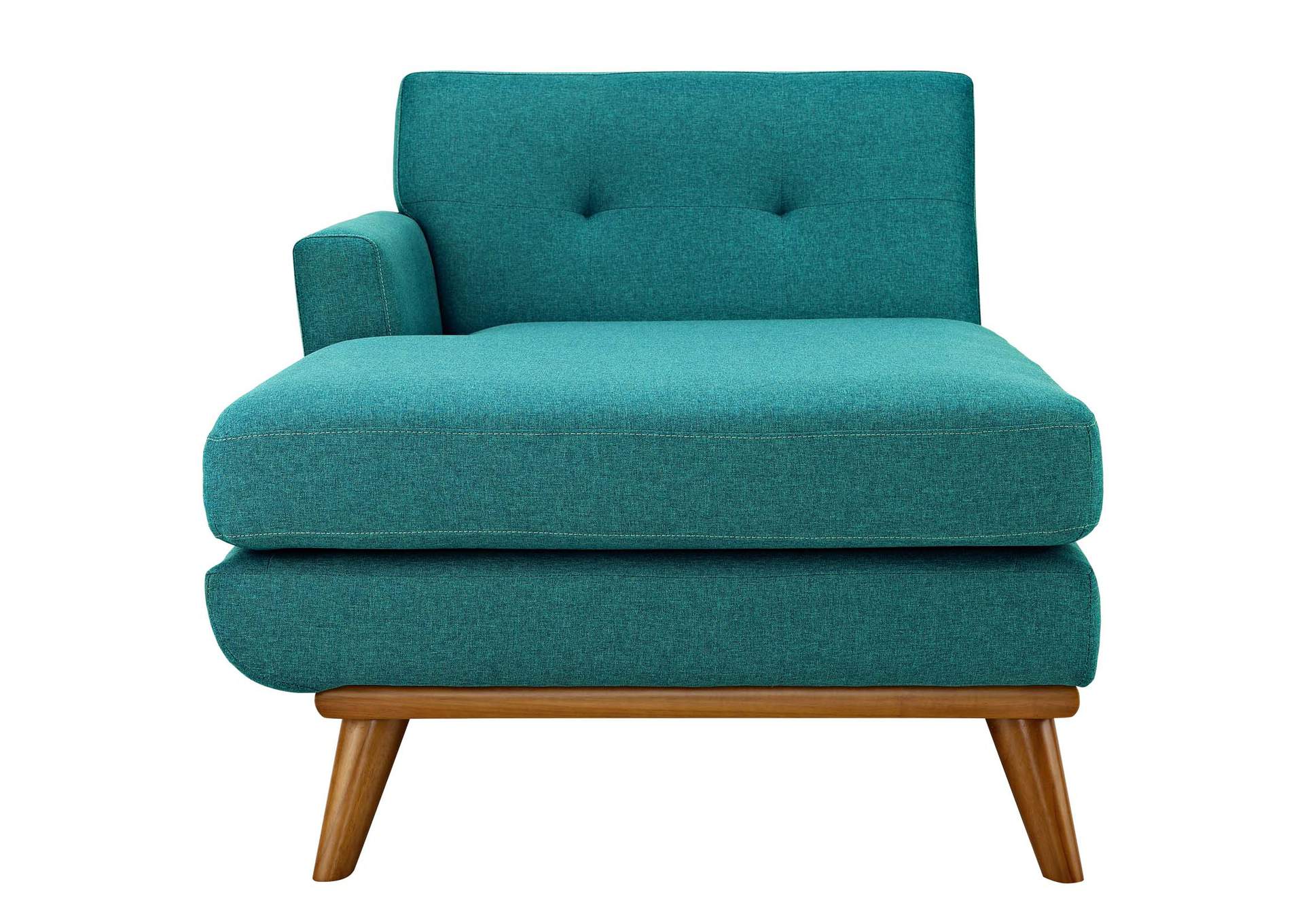 Teal Engage Left-Facing Upholstered Fabric Chaise,Modway