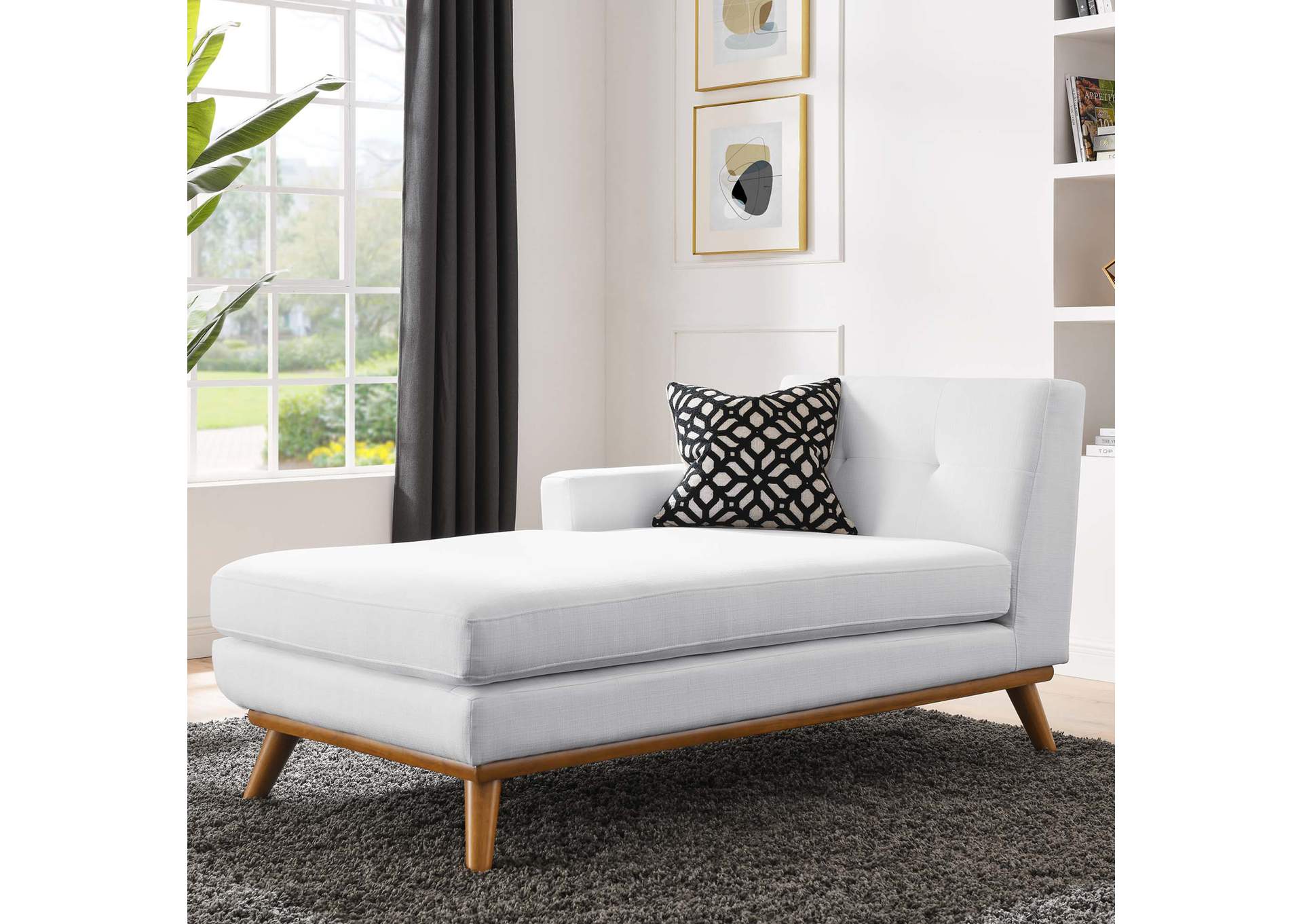 Engage Left-Facing Upholstered Fabric Chaise,Modway