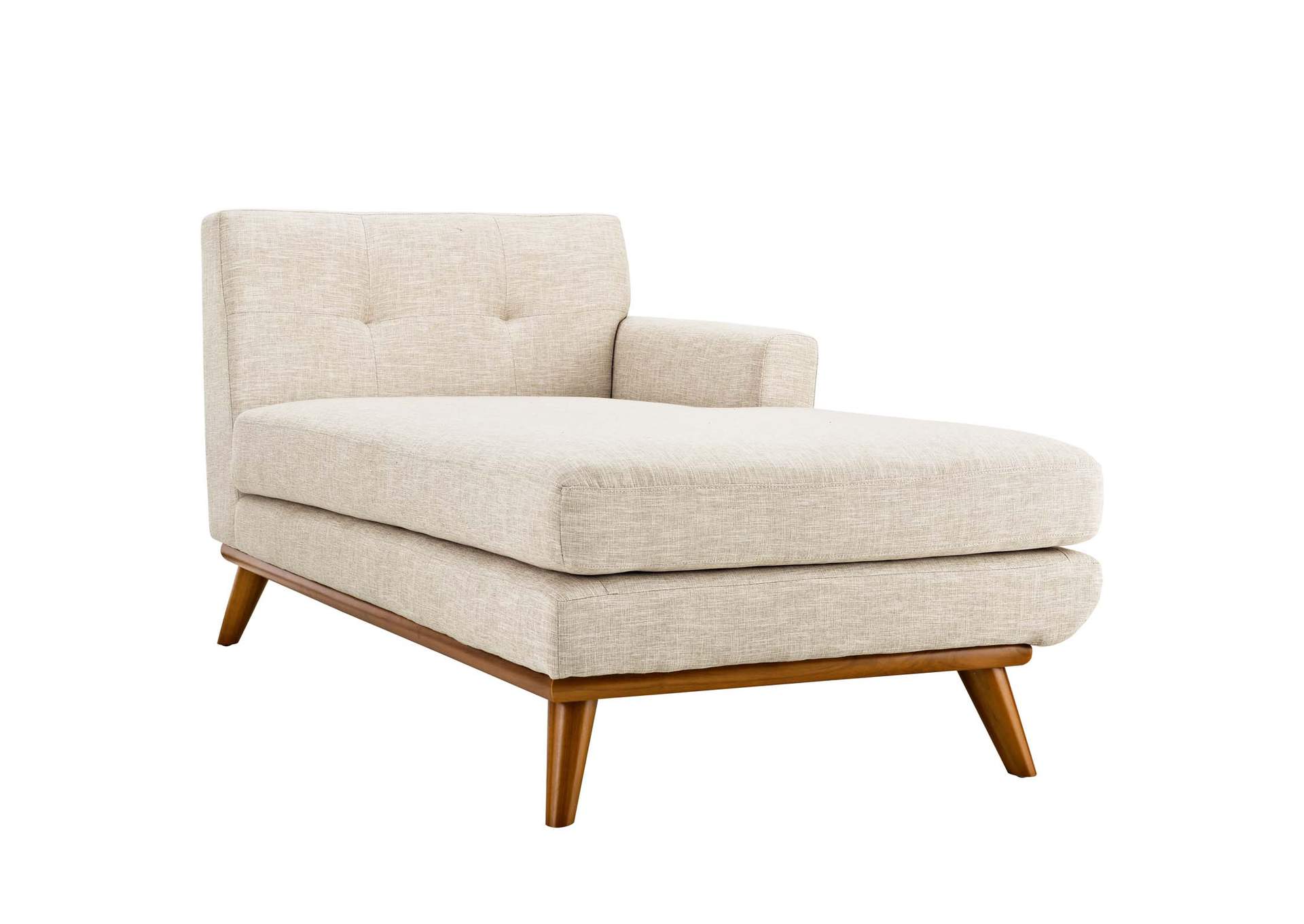 Beige Engage Right-Facing Upholstered Fabric Chaise,Modway