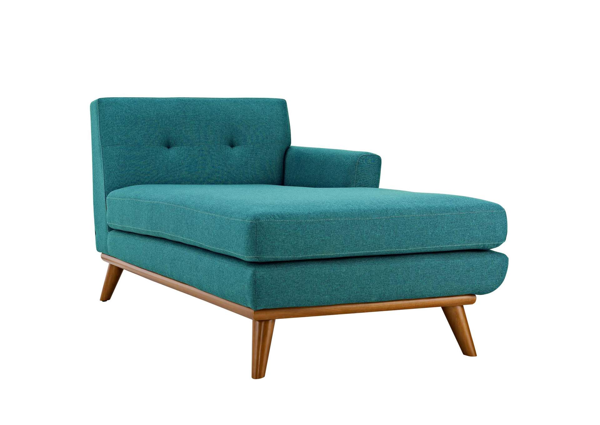 Teal Engage Right-Facing Upholstered Fabric Chaise,Modway