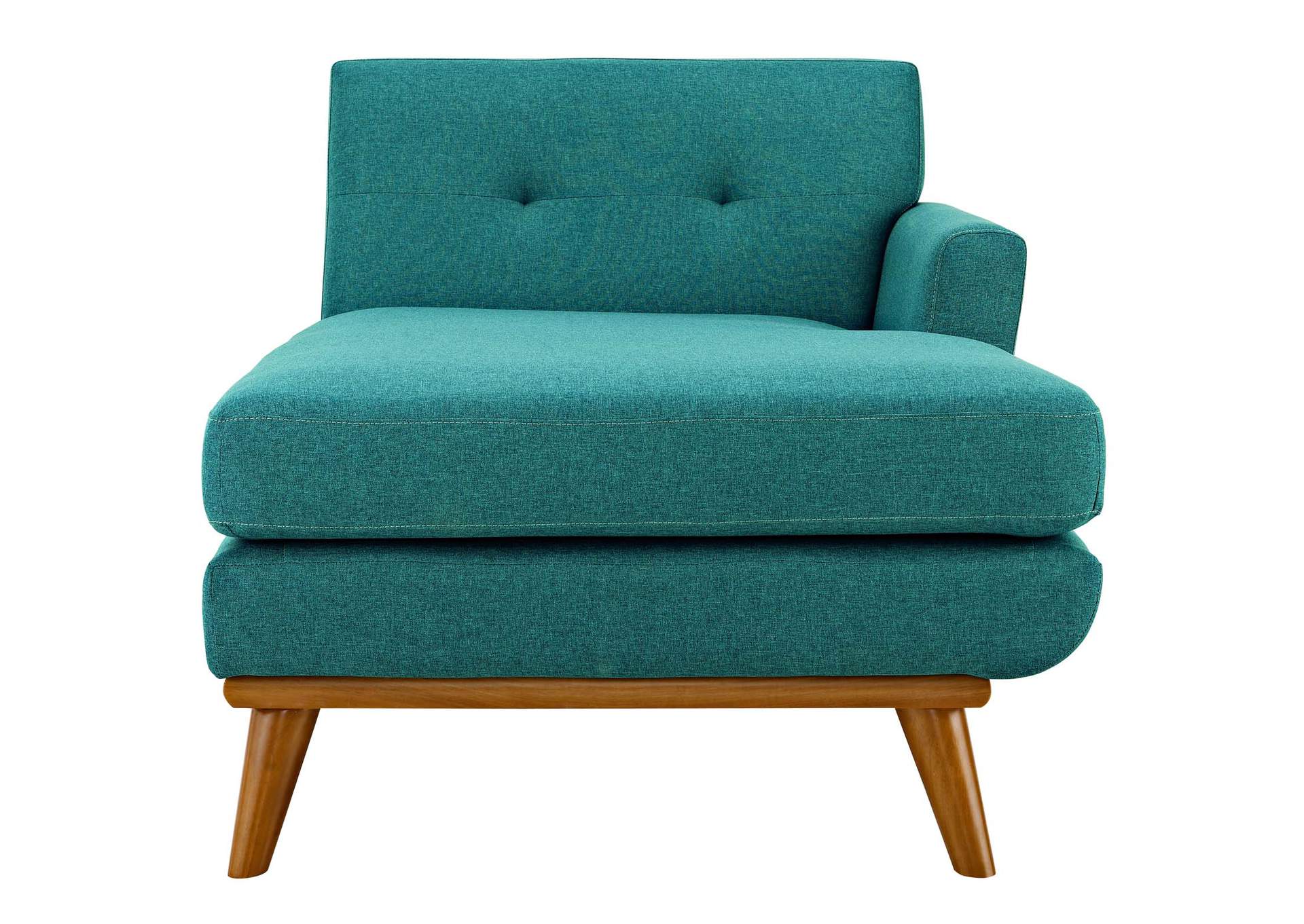 Teal Engage Right-Facing Upholstered Fabric Chaise,Modway