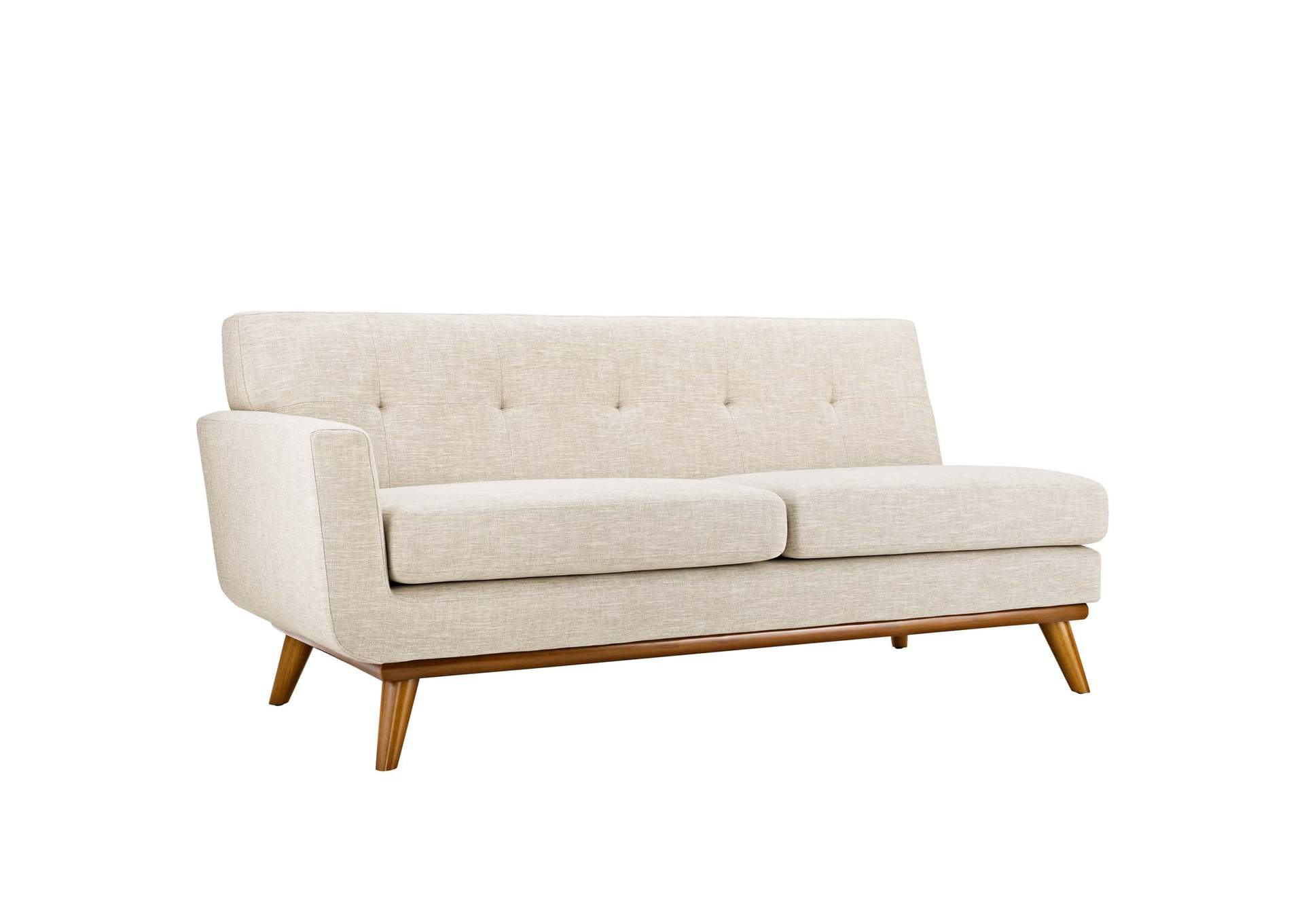 Beige Engage Left-Arm Upholstered Fabric Loveseat,Modway