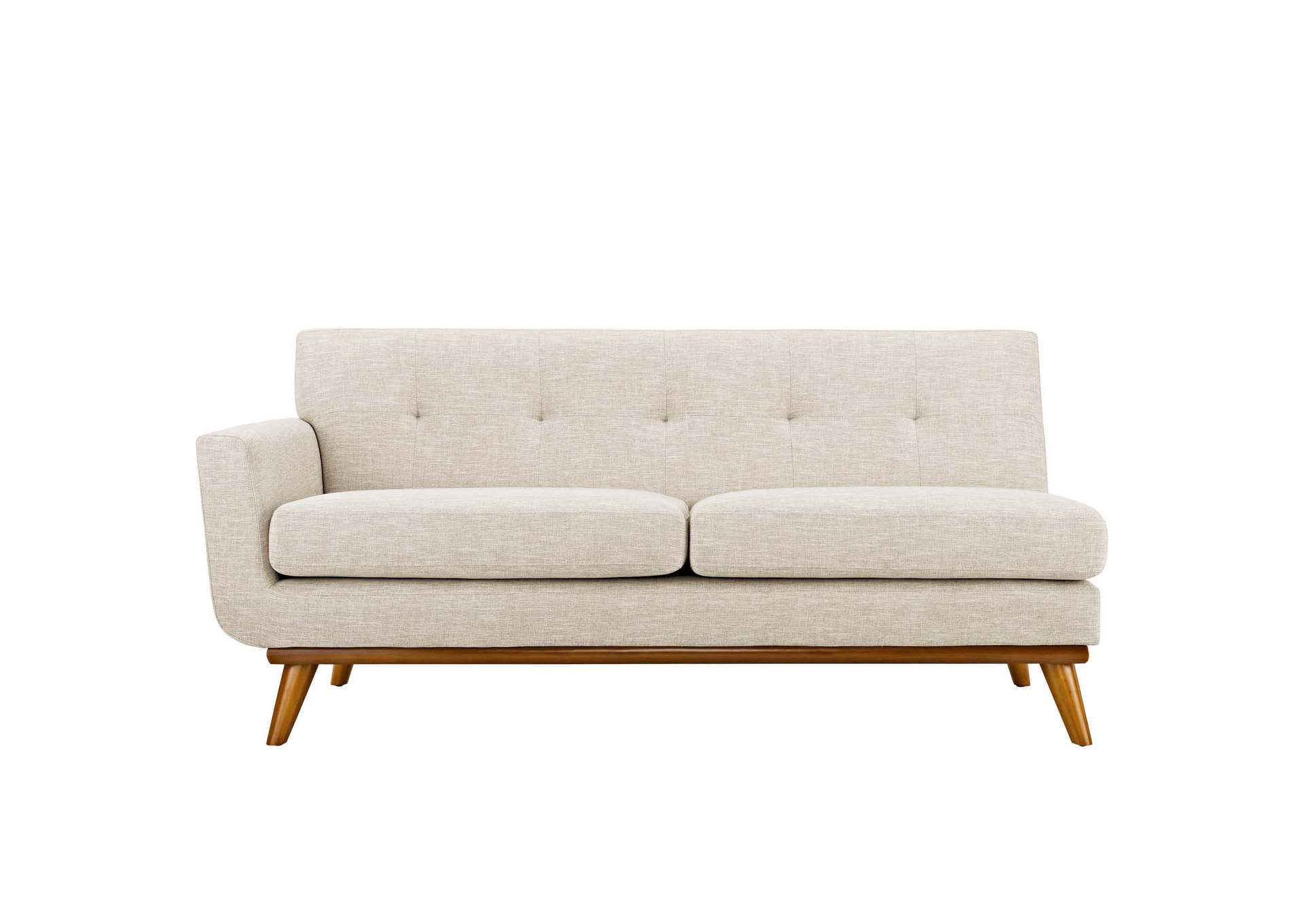 Beige Engage Left-Arm Upholstered Fabric Loveseat,Modway